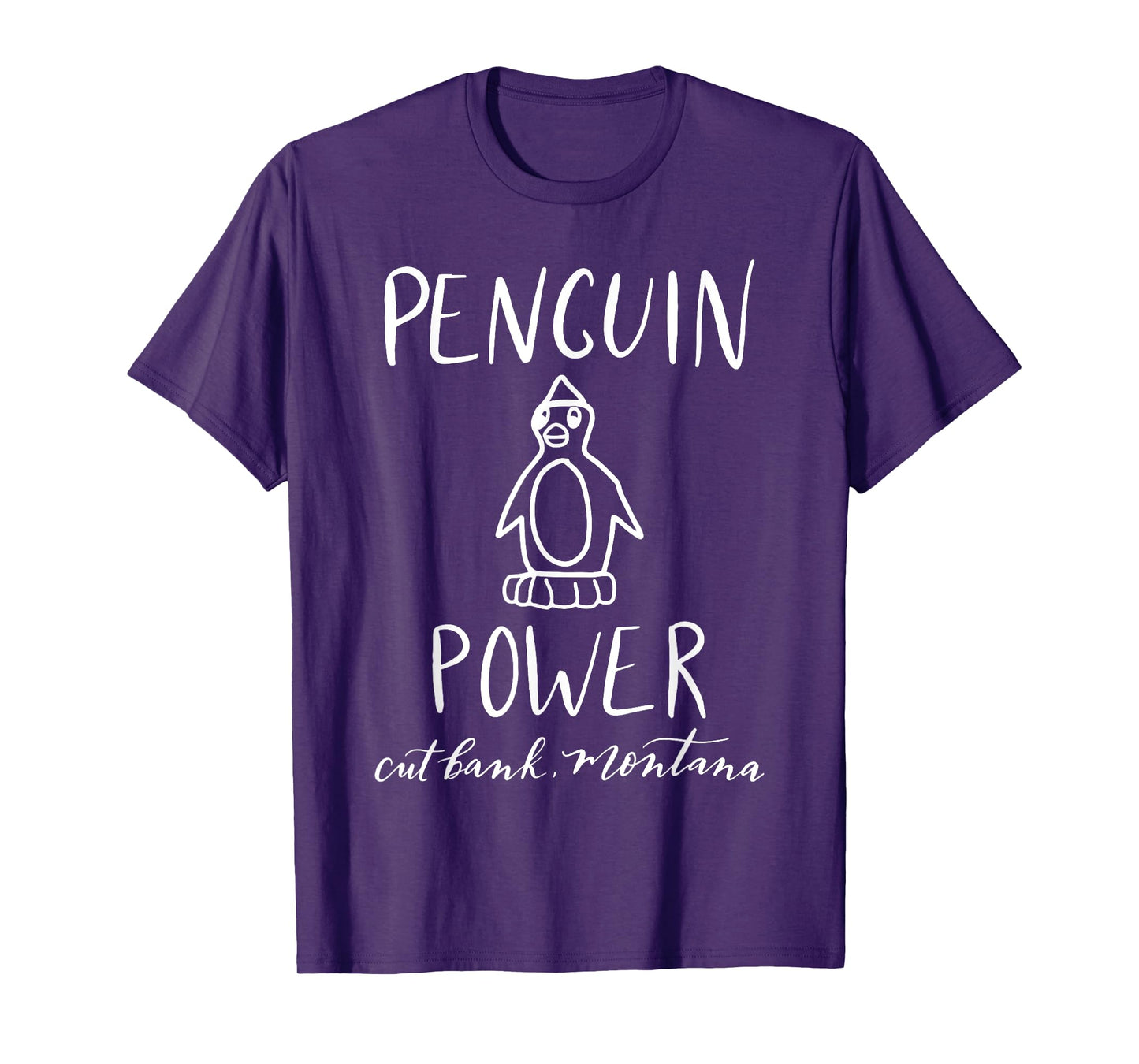 Penguin Power Cut Bank Montana T-Shirt Women's Men's Youth