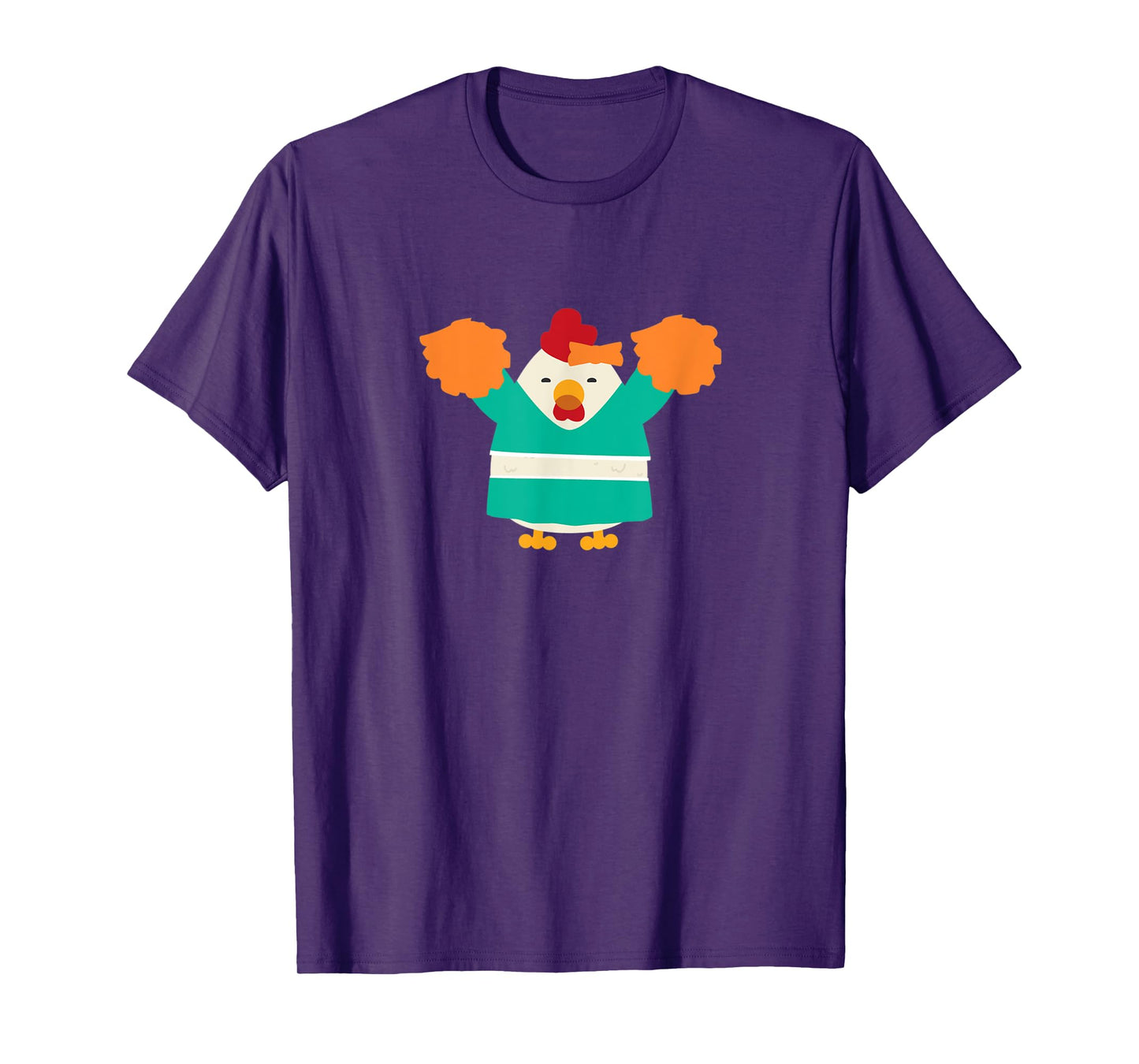 Cheerleading Chicken Funny Cheerleader Pom Poms T-Shirt