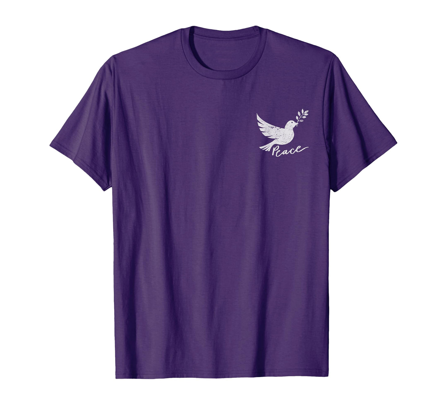 White Dove Peace Symbol Cute Peace Sign Men Women T-Shirt