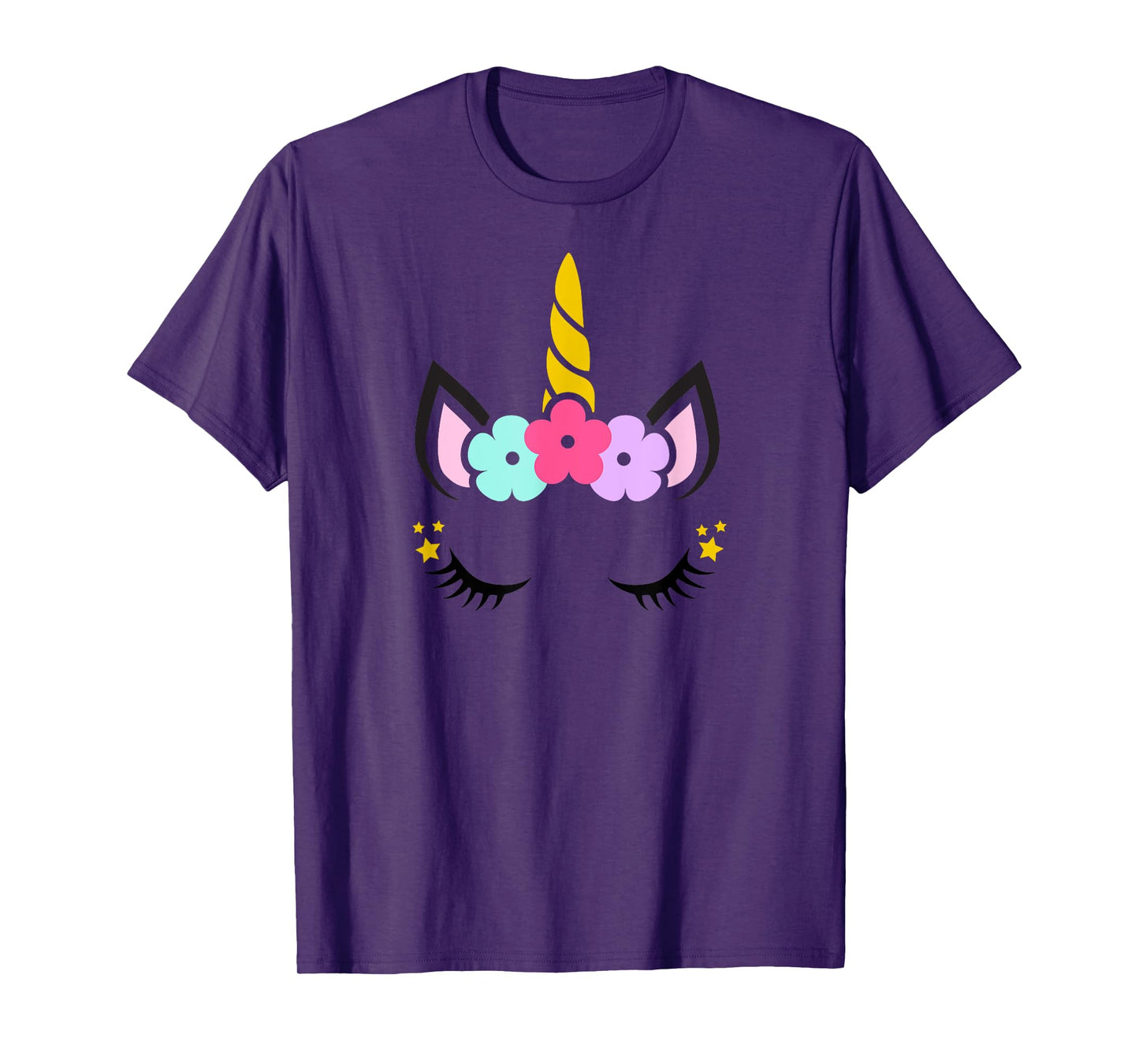 Unicorn Face Birthday T-Shirt