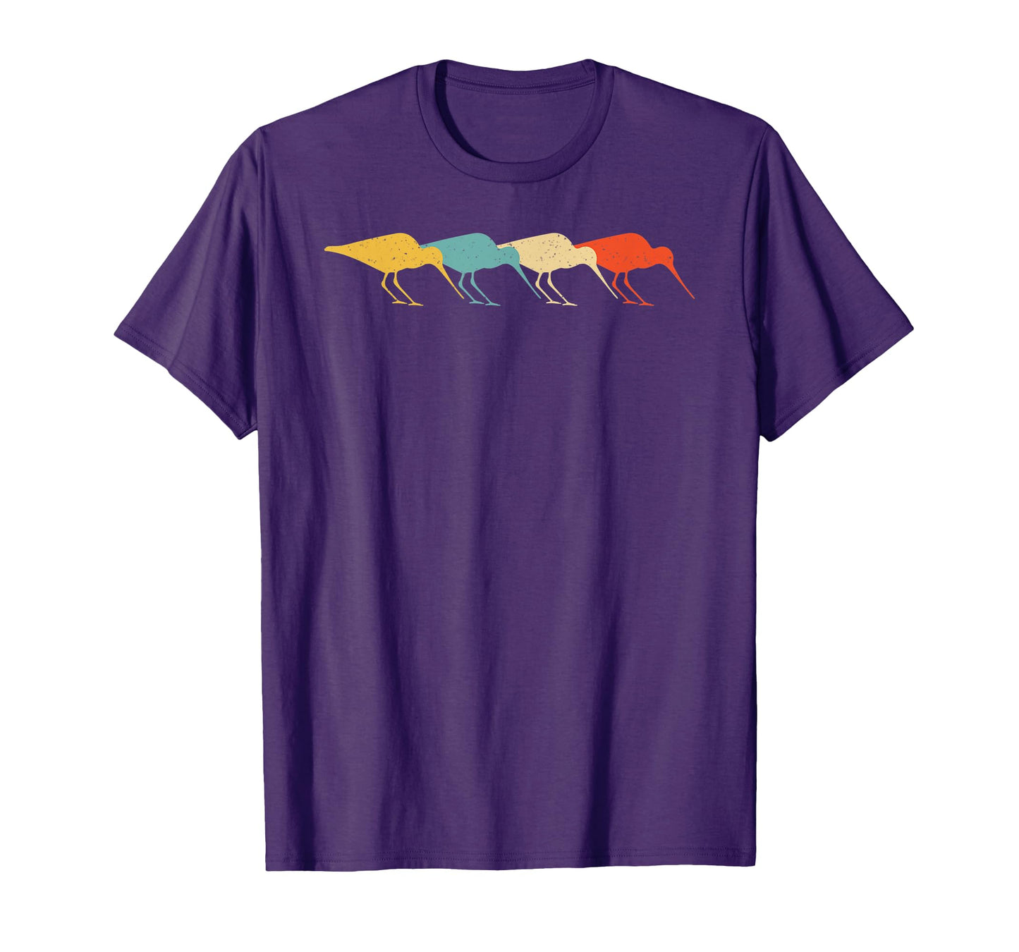Curlew Vintage Retro Wader Bird Animal Lover 60s 70s Gift T-Shirt