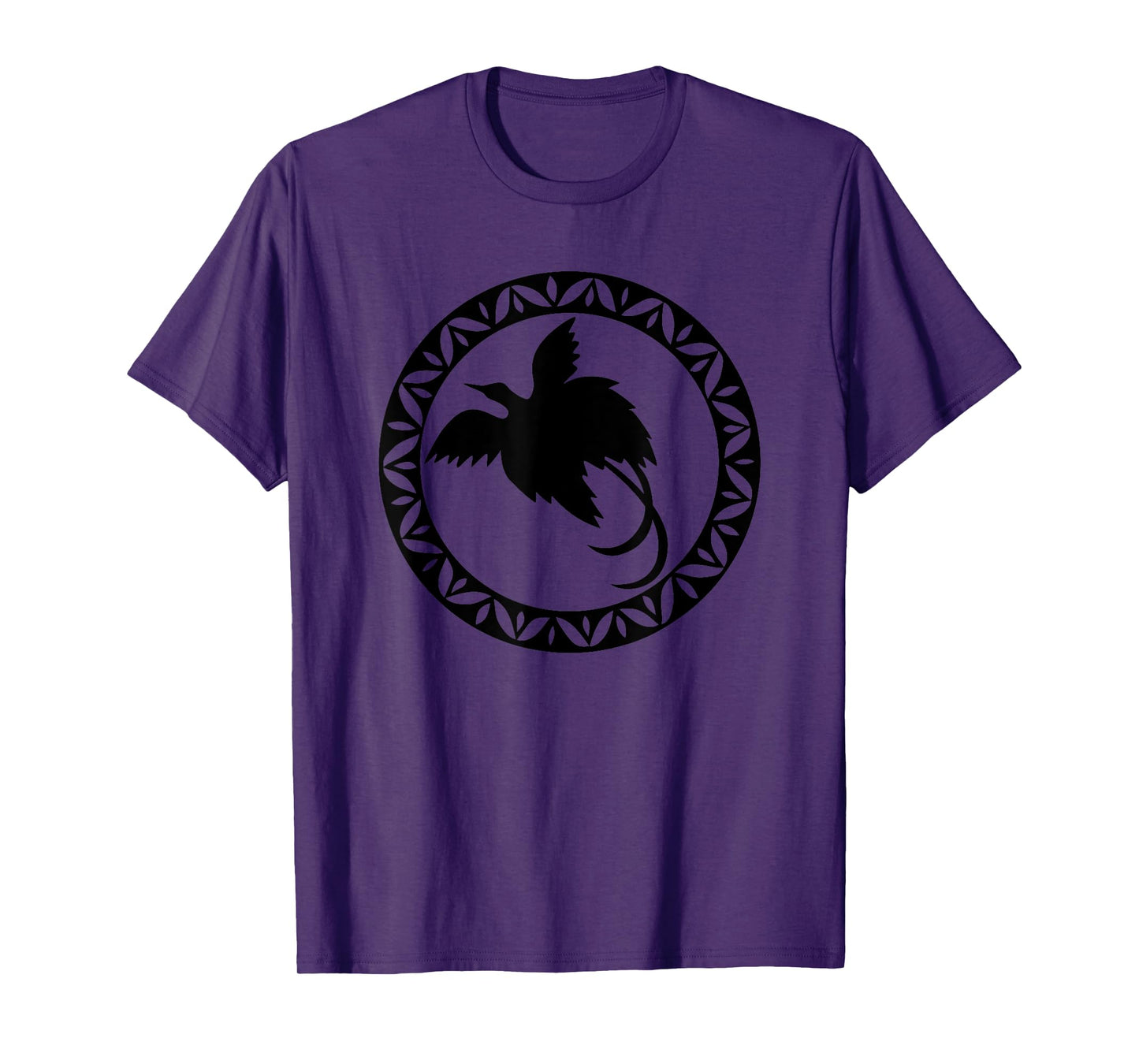 Men - Papua New Guinea Bird Of Paradise in Tribal Circle T-Shirt