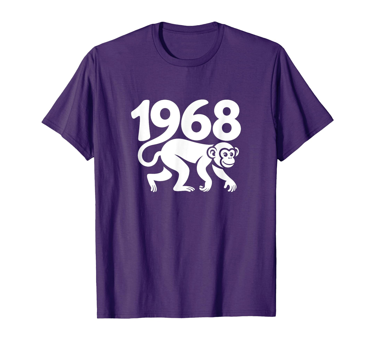 1968 Monkey - Chinese Zodiac Year Personalized Word Art T-Shirt