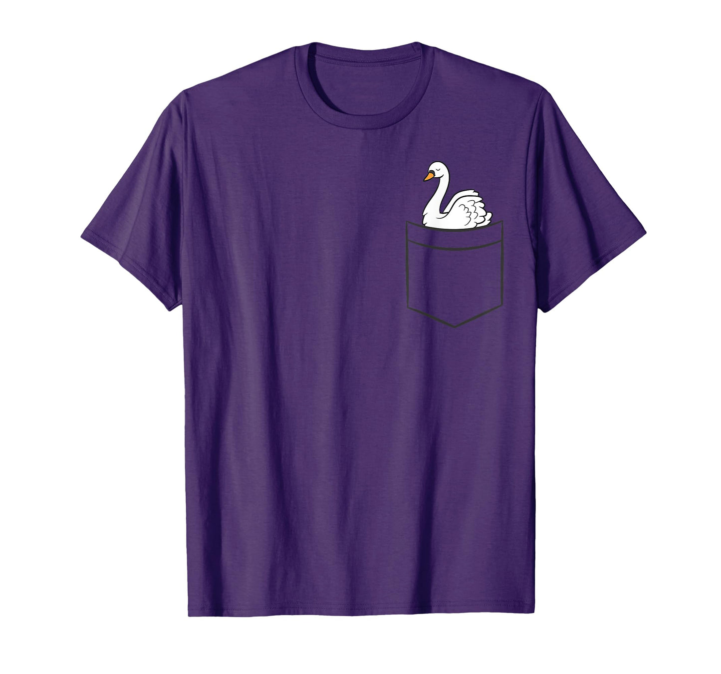Swan Bird In The Pocket Cute Swan T-Shirt