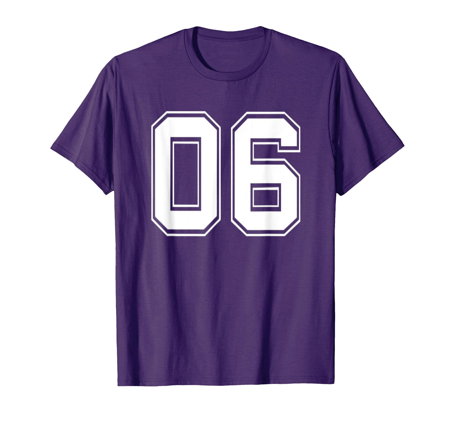 Number 06 TShirt Baseball Football Soccer Birthday T-Shirt