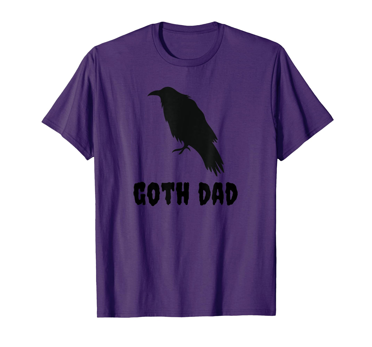 Mens Goth Dad Gothic Black Bird Crow Funny Emo Father's Day T-Shirt