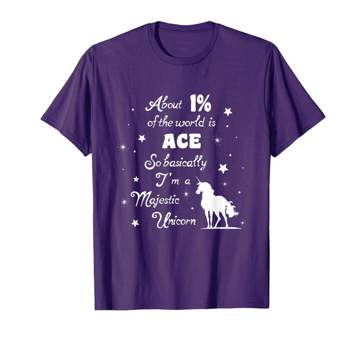 Ace Majestic Unicorn tshirt Asexuality Asexual pride t-shirt T-Shirt