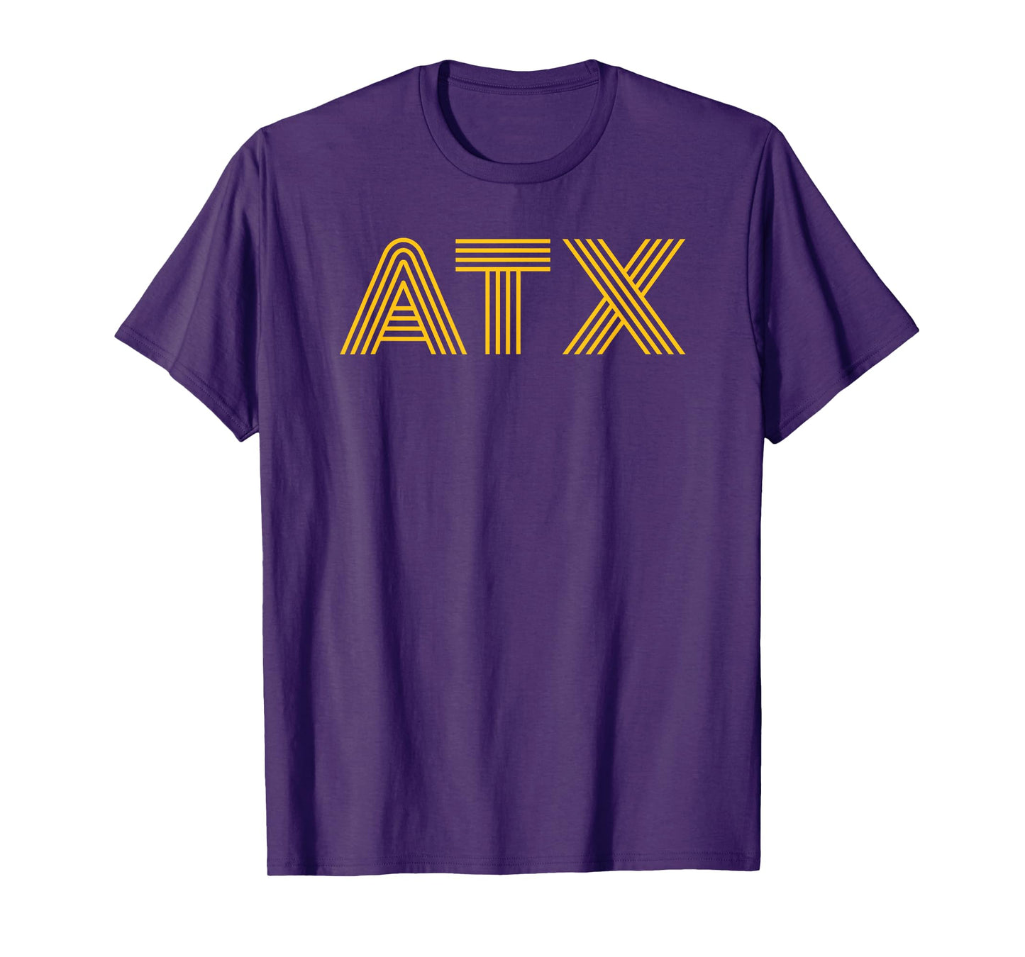 ATX / Austin TX Retro Design In Sunshine Yellow T-Shirt