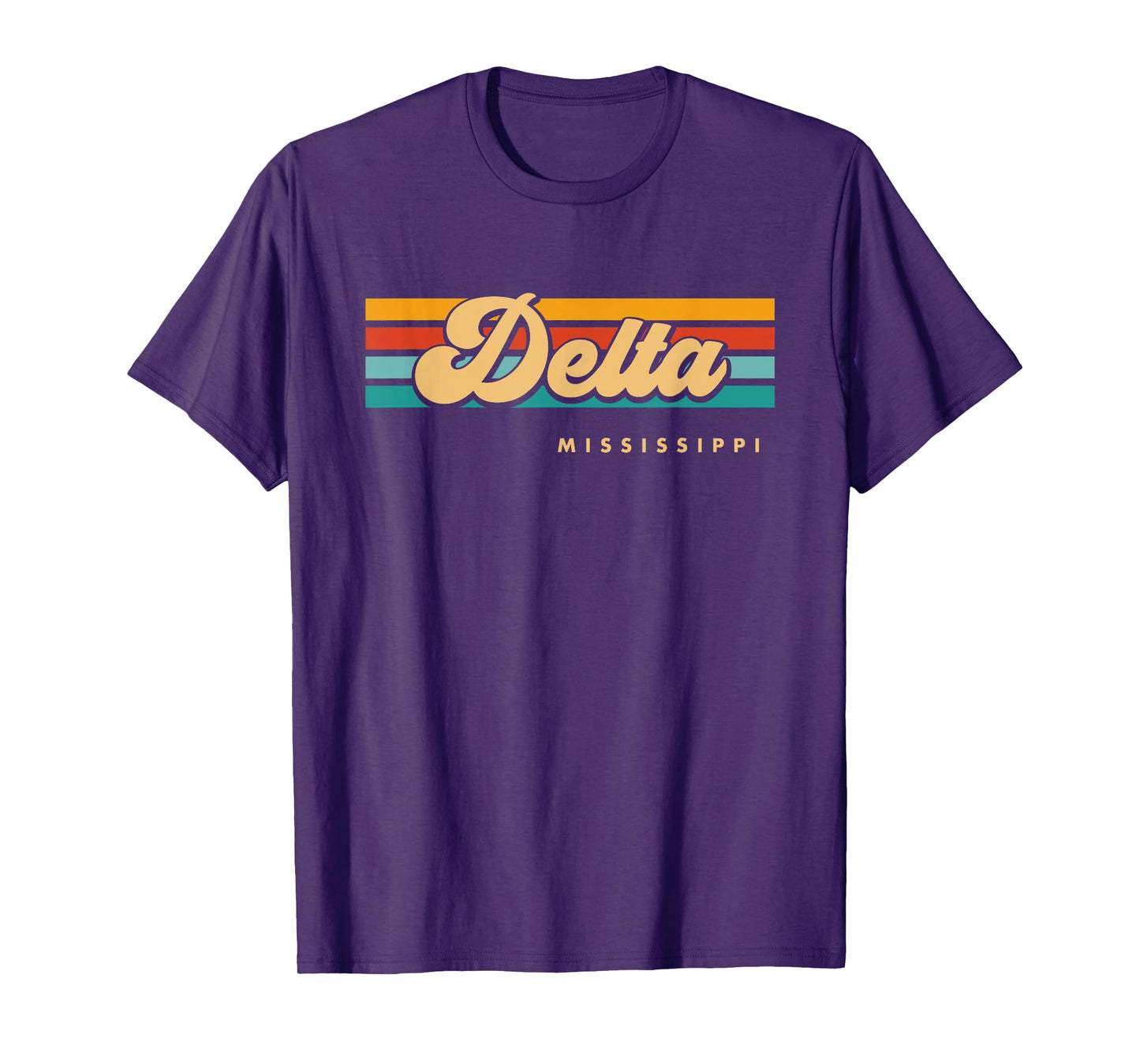 Vintage Sunset Stripes Delta, Mississippi T-Shirt