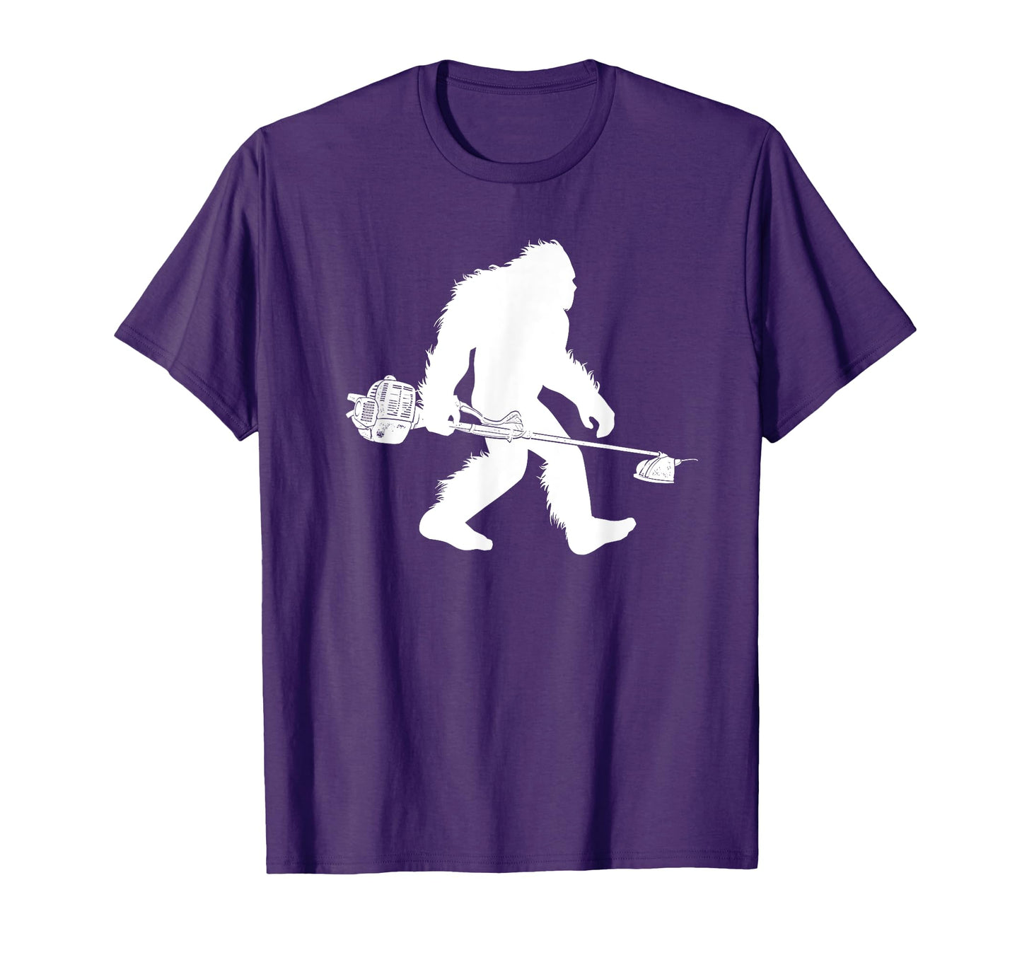 Bigfoot With Lawn Trimmer Sasquatch Grass Landscaper T-Shirt