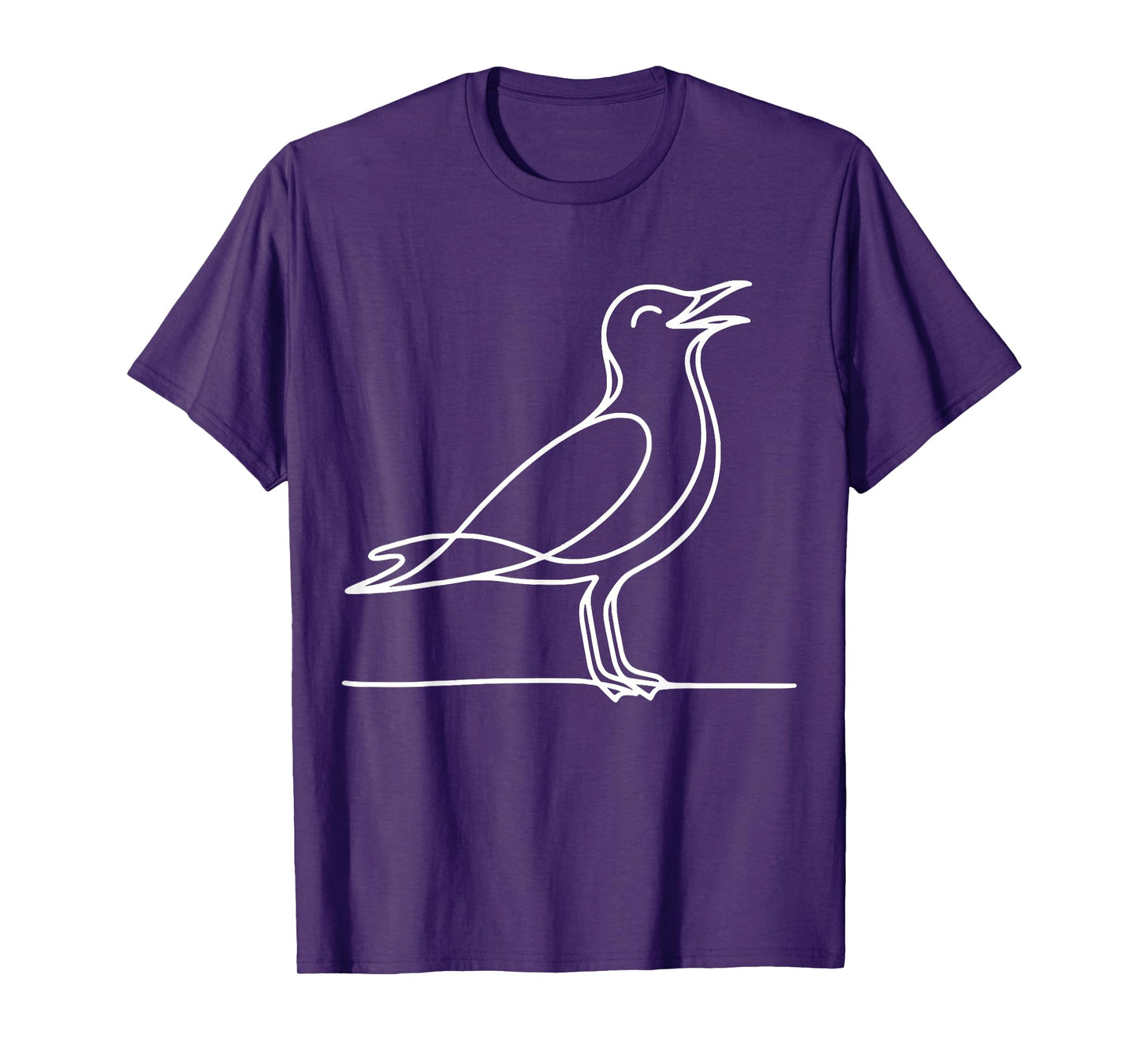 Line Art Bird & Ornithologist Laughing Gull T-Shirt