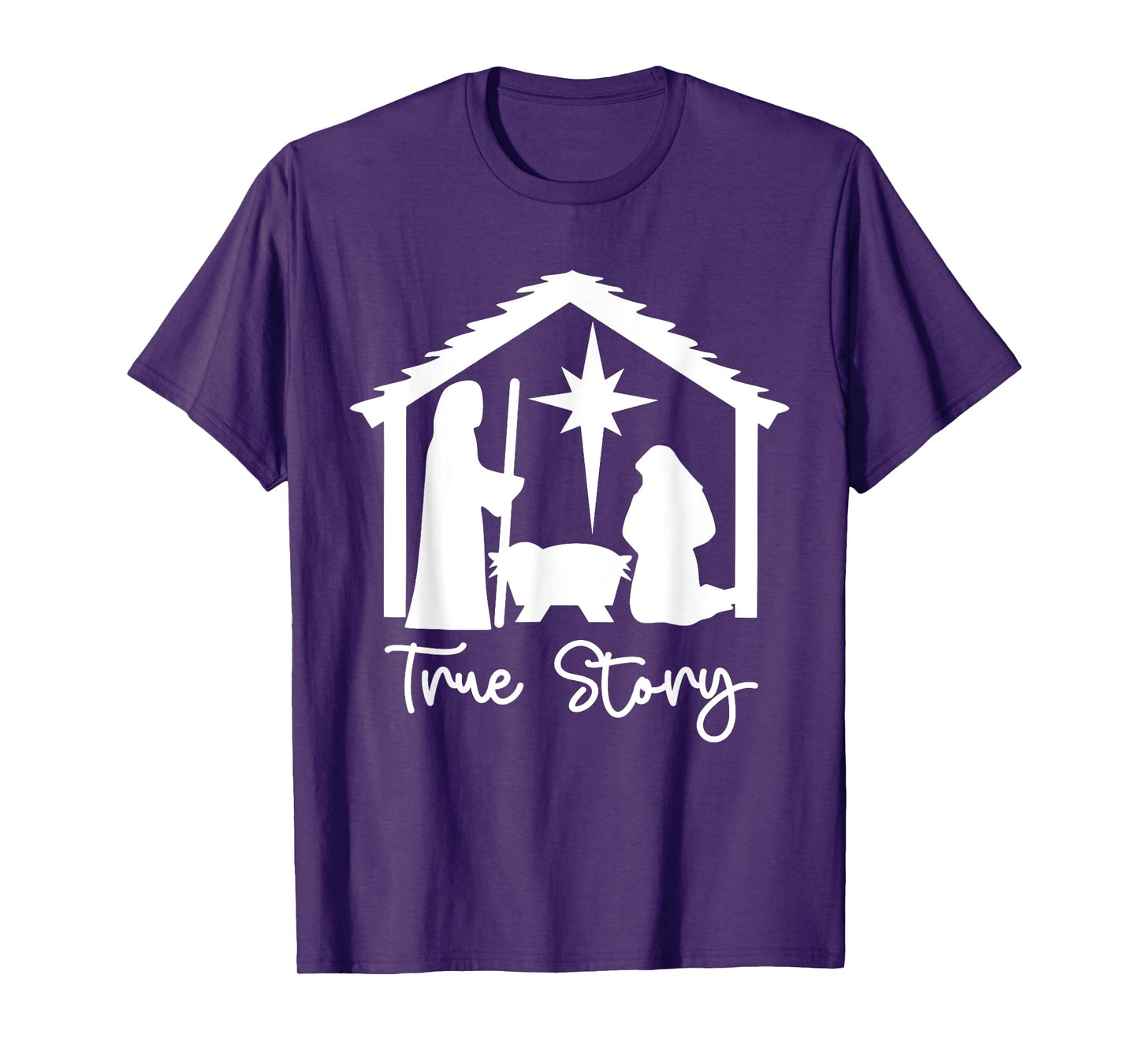 Christian Religious Christmas Nativity Scene True Story T-Shirt