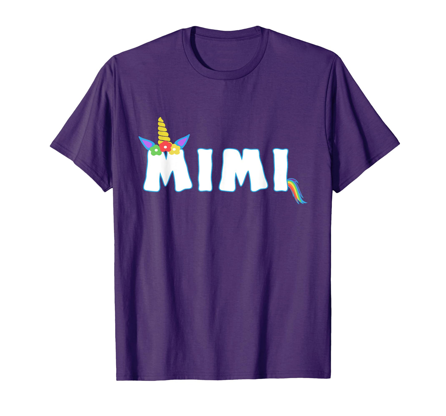 Unicorn Birthday Girl Funny Mimi Grandma Family T-Shirt