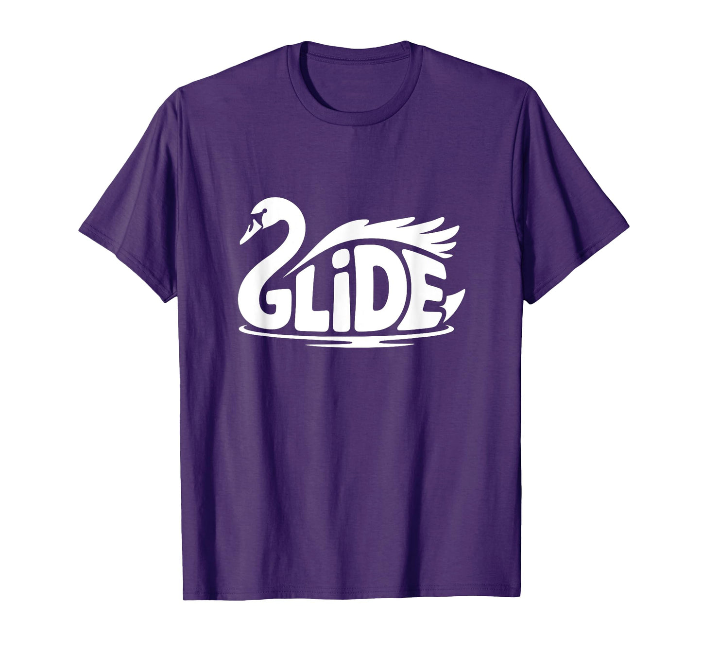 Glide Swan Word Art - Calm Nature & Graceful Animal Design T-Shirt