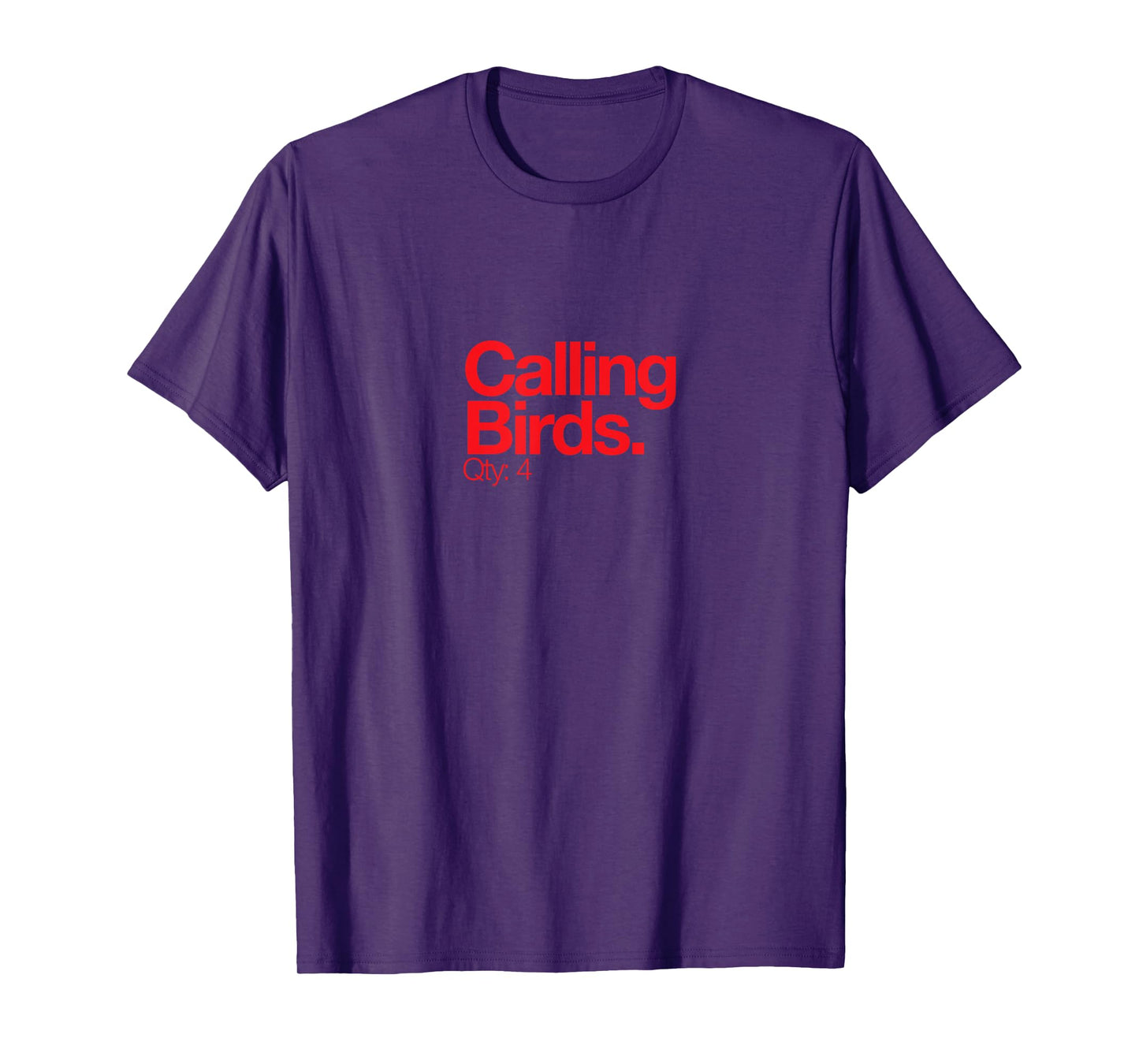 Minimalist Christmas T Shirt - Calling Birds Q 4 T-Shirt