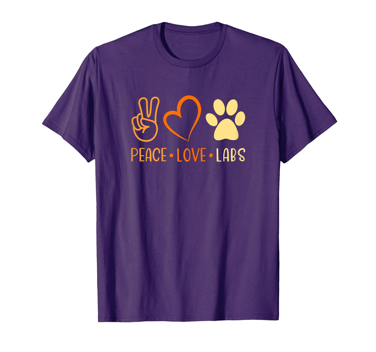 Peace Love Yellow Labs Labrador Lab Mom Fall Autumn T-Shirt