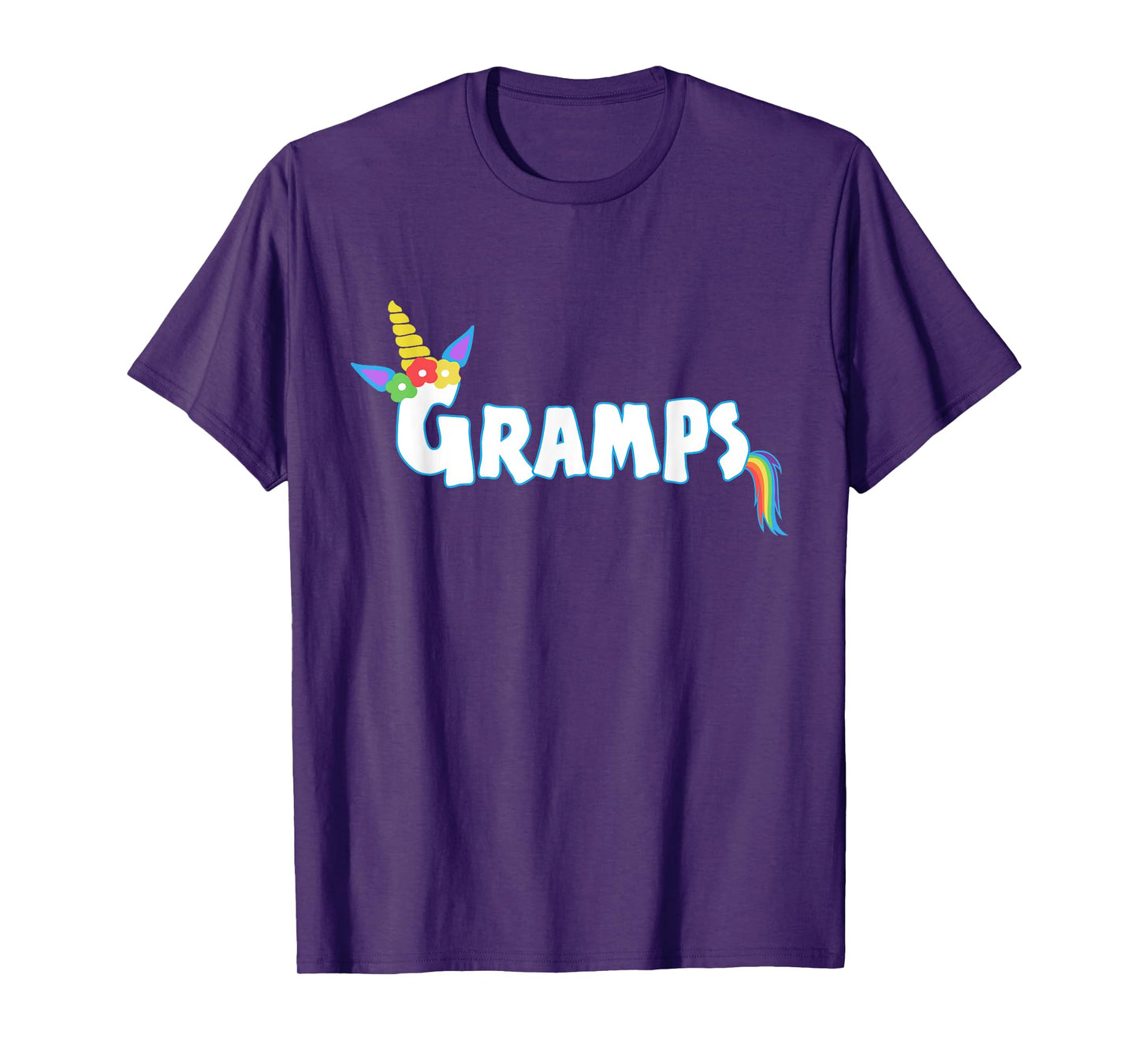 Unicorn Birthday Girl Gramps Grandpa Fathers T-Shirt