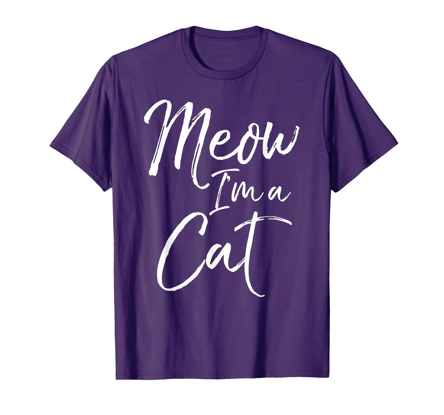 Meow I'm a Cat Shirt Funny Halloween Costume T-Shirt Women T-Shirt