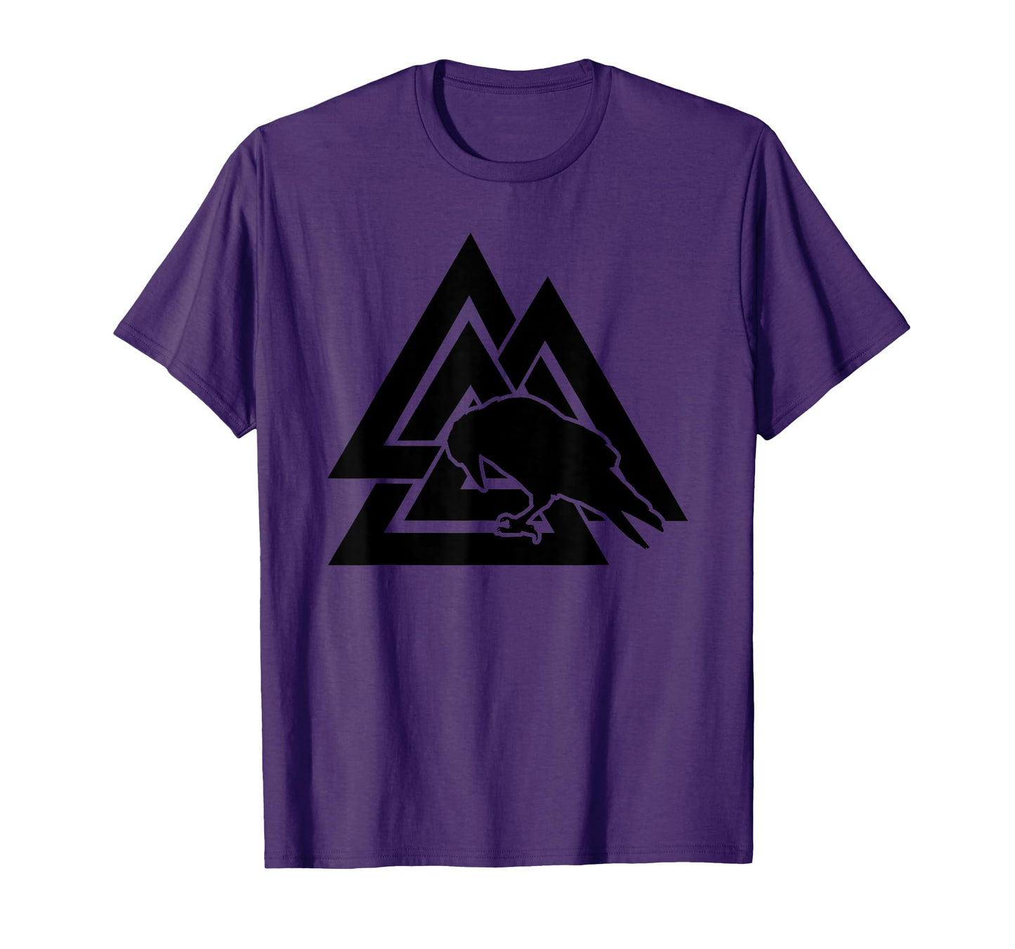 Valhalla Symbol Odin Crow Viking Warrior T-Shirt