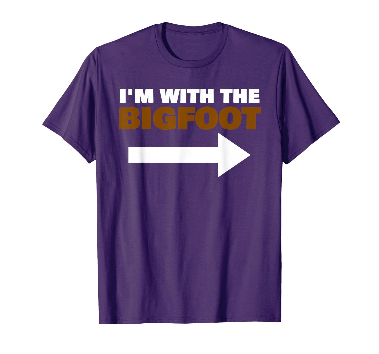 I'm With The Bigfoot Fun Matching Halloween Couple Costume T-Shirt