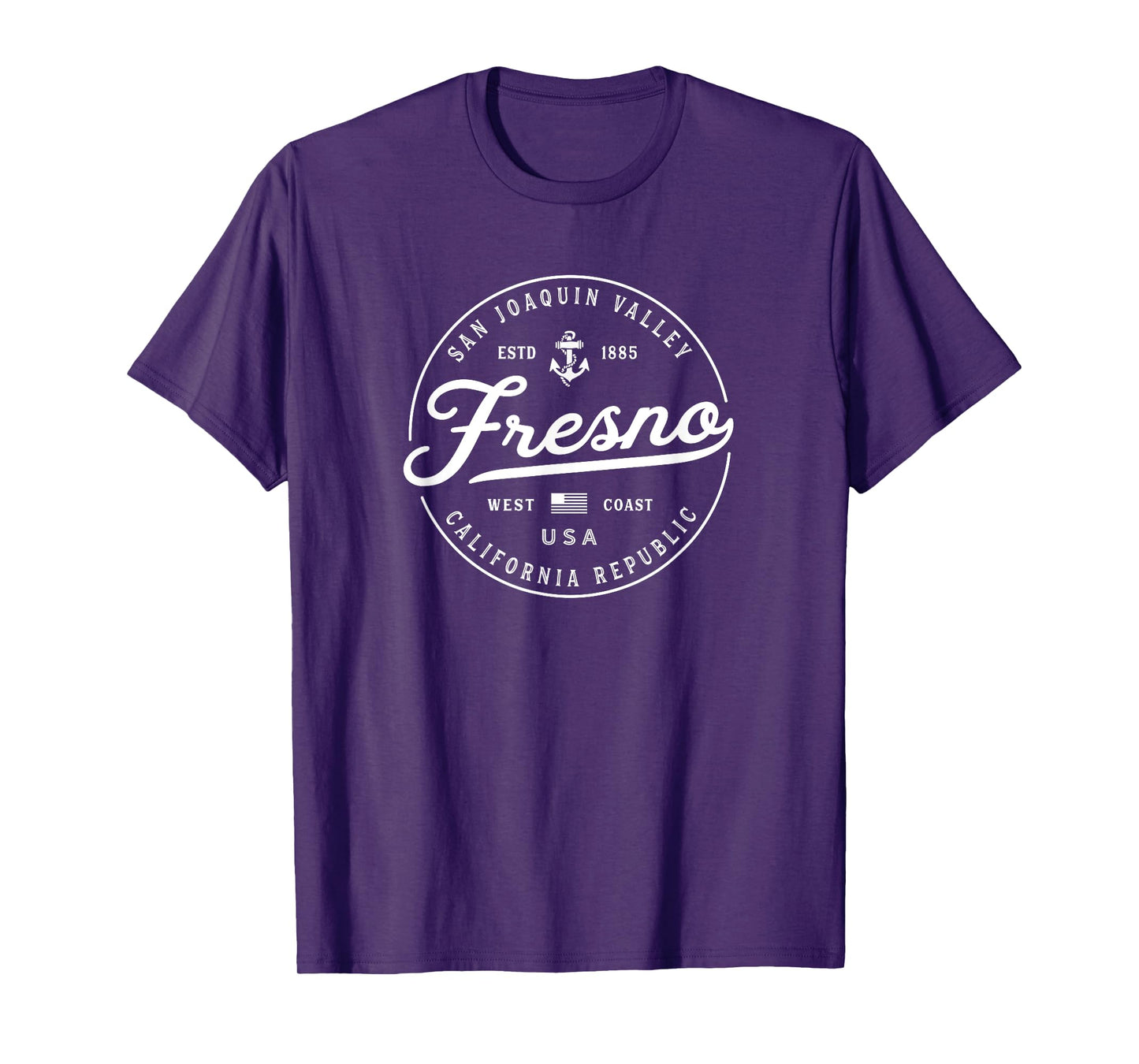 NAUTICAL Anchor Fresno California Travel Vacation T-Shirt