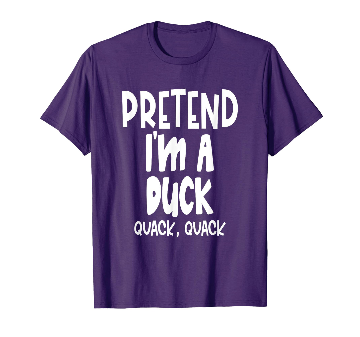 Fun Pretend Duck Shirt - Lazy Halloween Duck Costume T-Shirt
