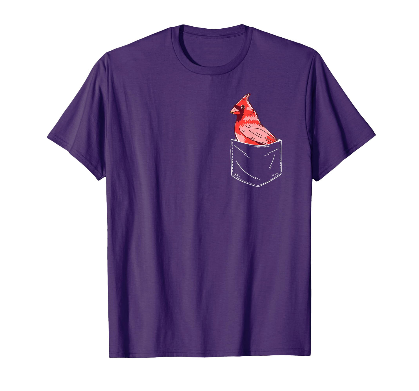 Cardinal Bird Red Cardinal Pocket T-Shirt