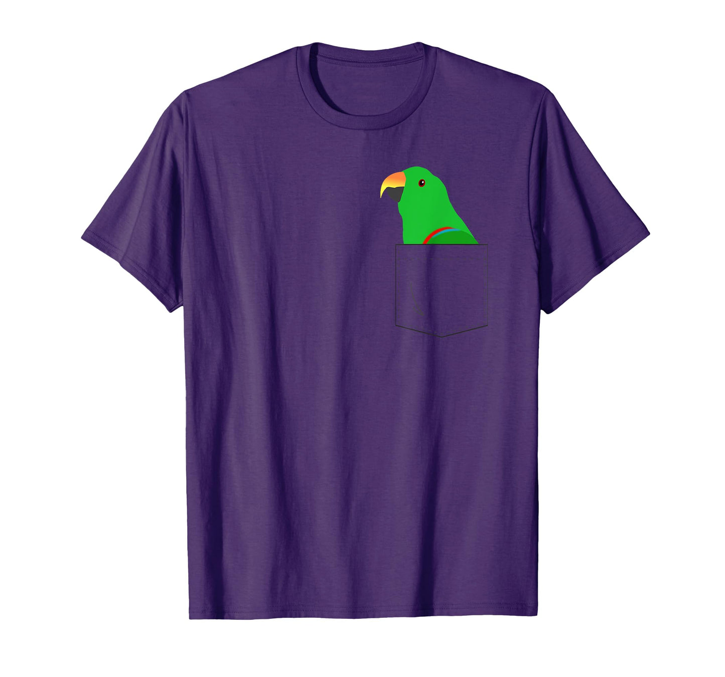 Eclectus Male Parrot, Fake Pocket T-Shirt T-Shirt