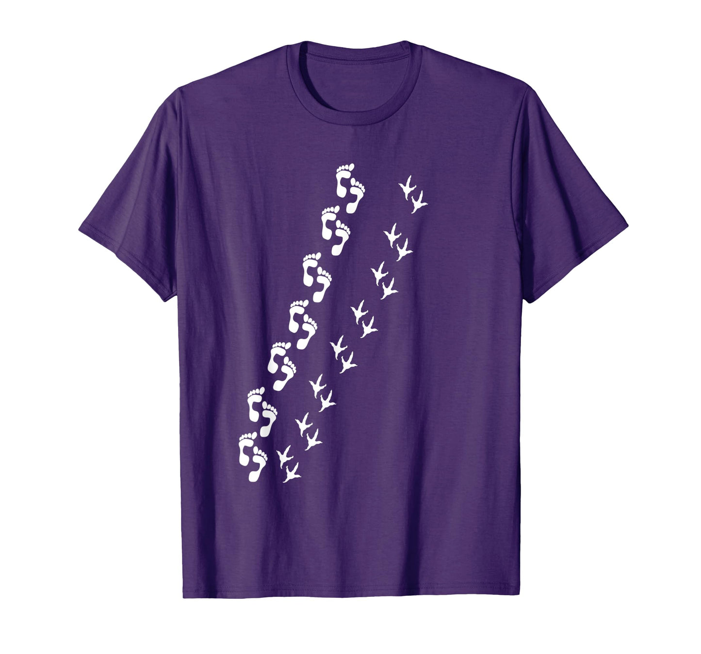 Farm Bird Chicken Footprint Human Footprint Human Chicken T-Shirt