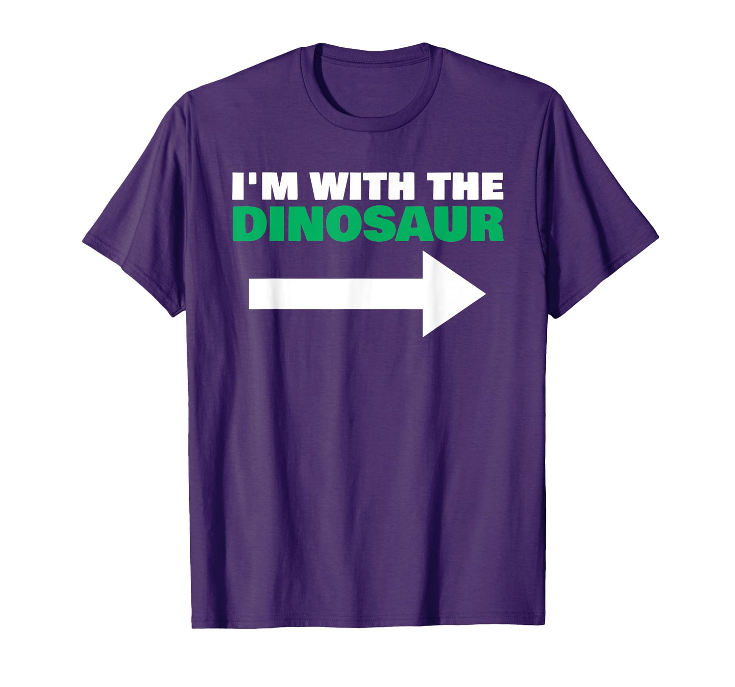 I'm With The Dinosaur Fun Matching Halloween Couple Costume T-Shirt