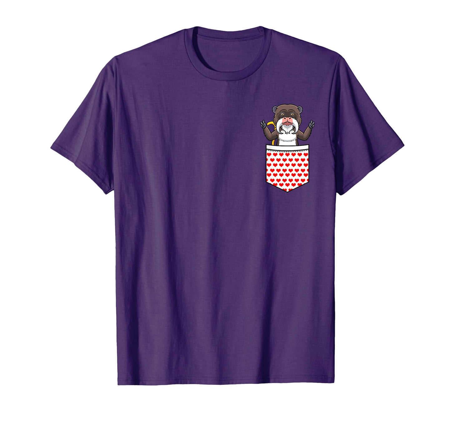 Tamarin Monkey In Pocket T-Shirt