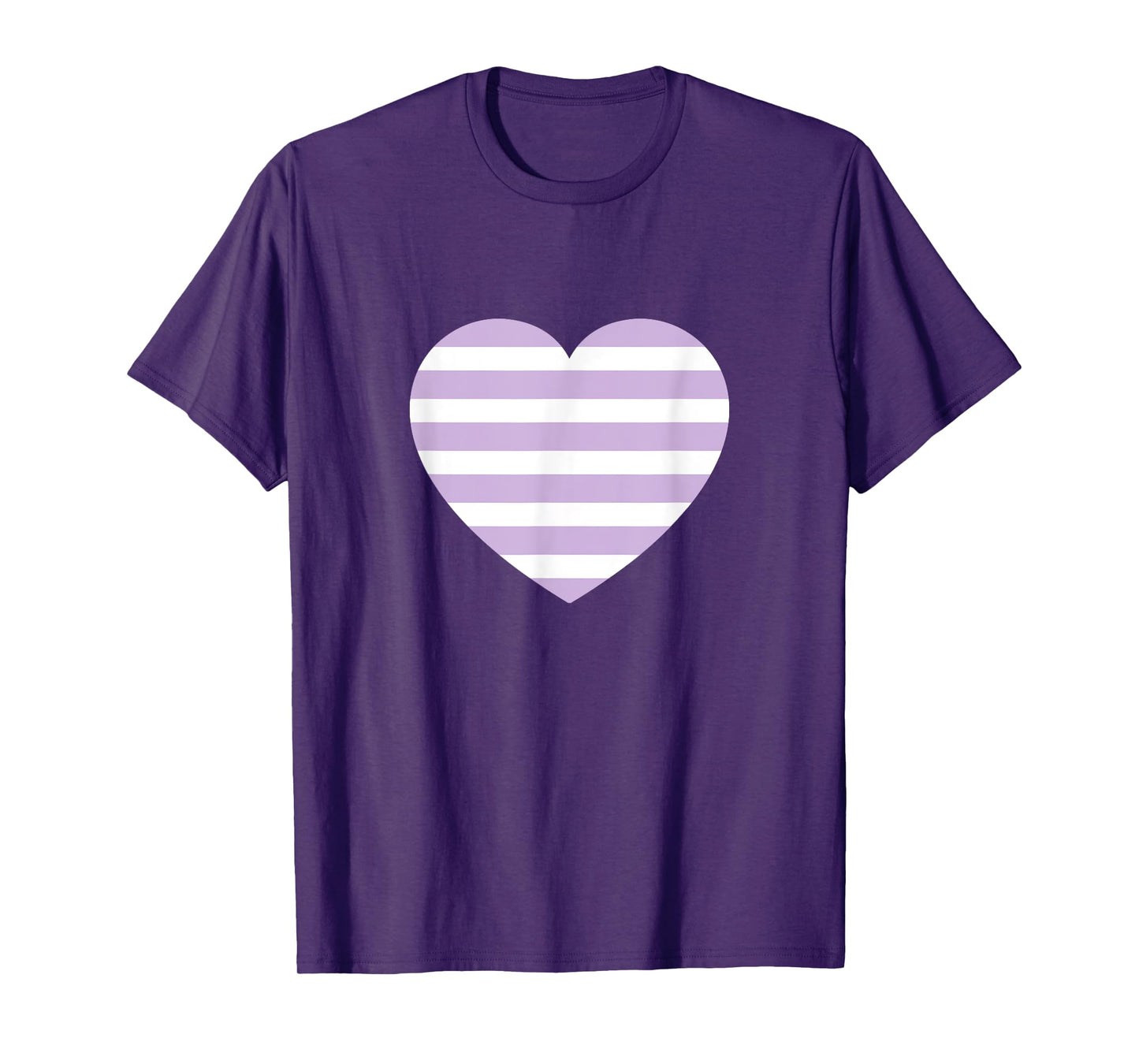 Cute Retro Lavender Mist Stripes Classic Minimalist Graphic T-Shirt