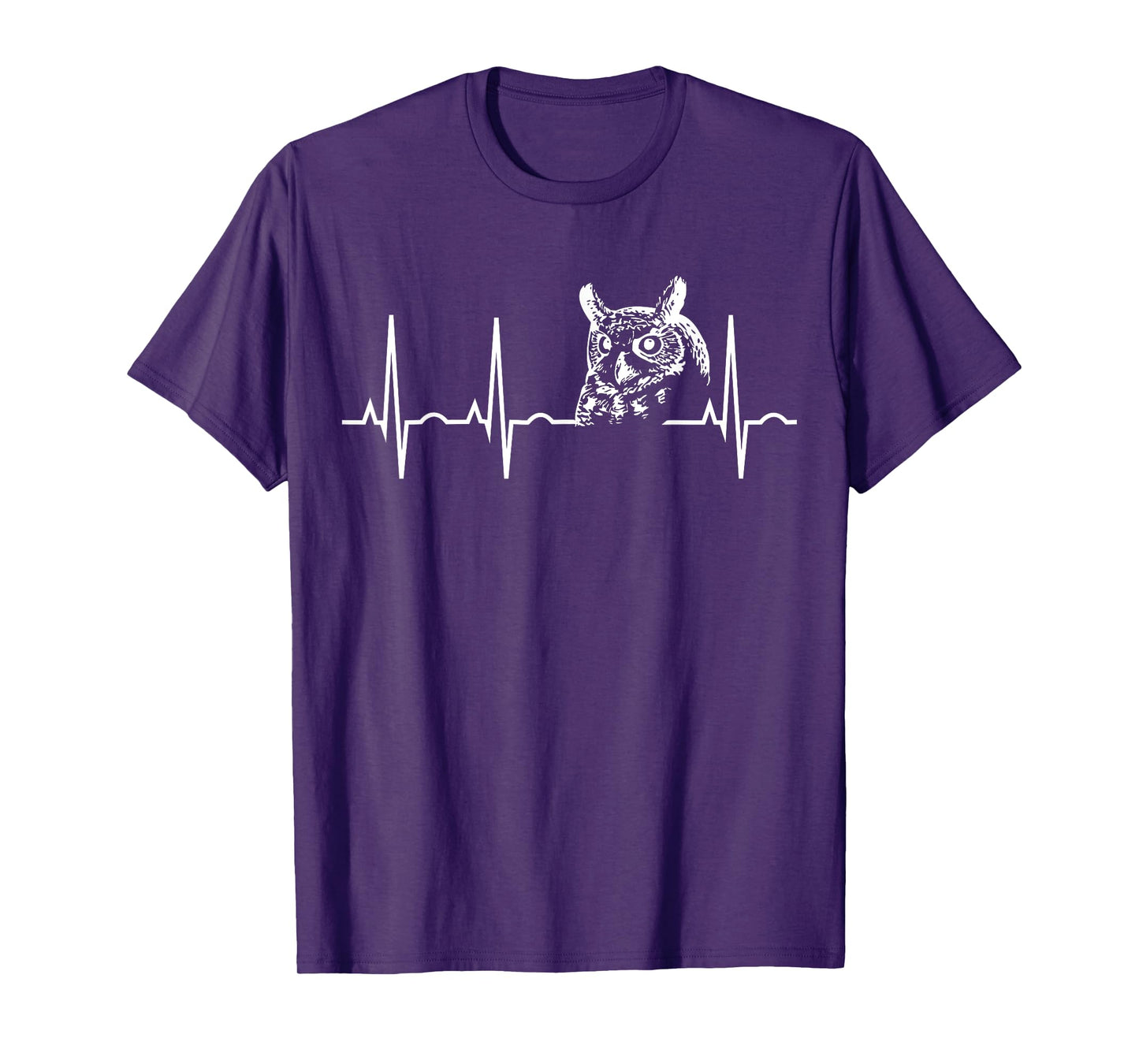 Great Horned Owl Shirt -Owl Lover Heartbeat Gift Tee