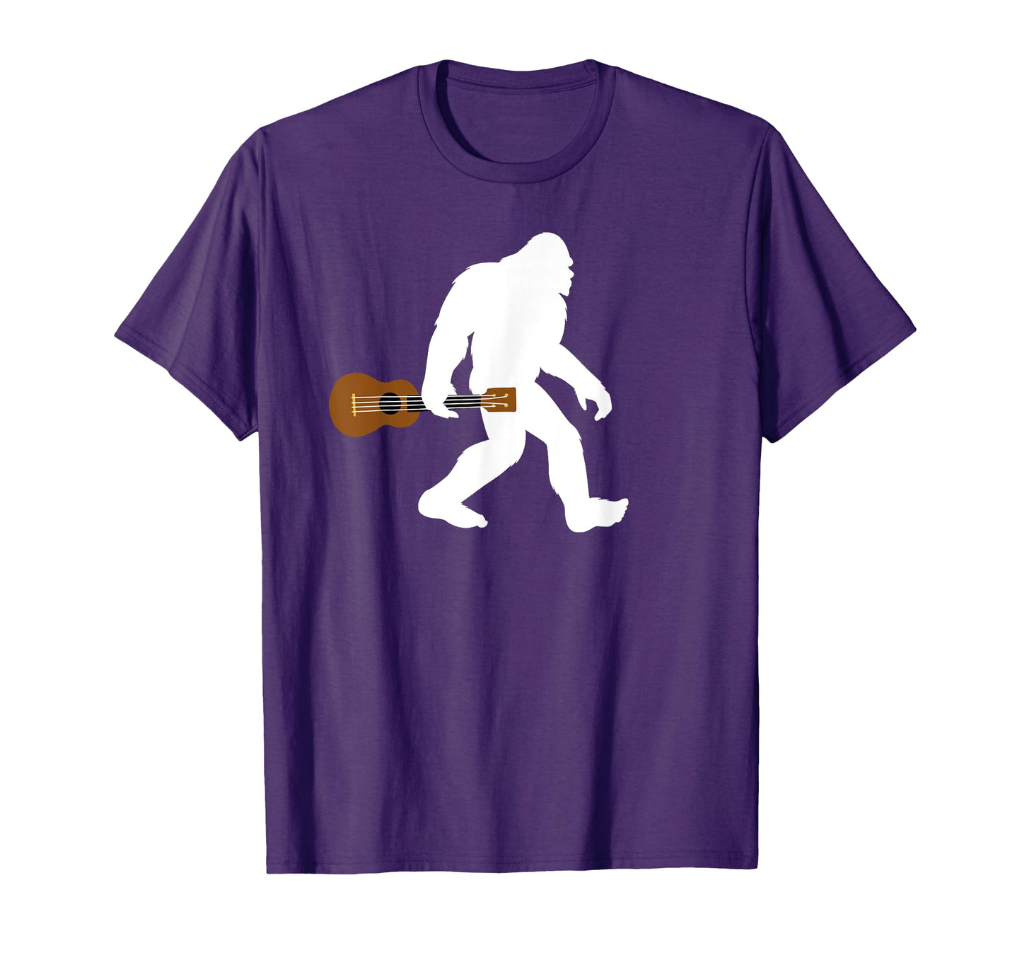 Bigfoot holding Ukelele funny Bigfoot carrying ukelele T-Shirt