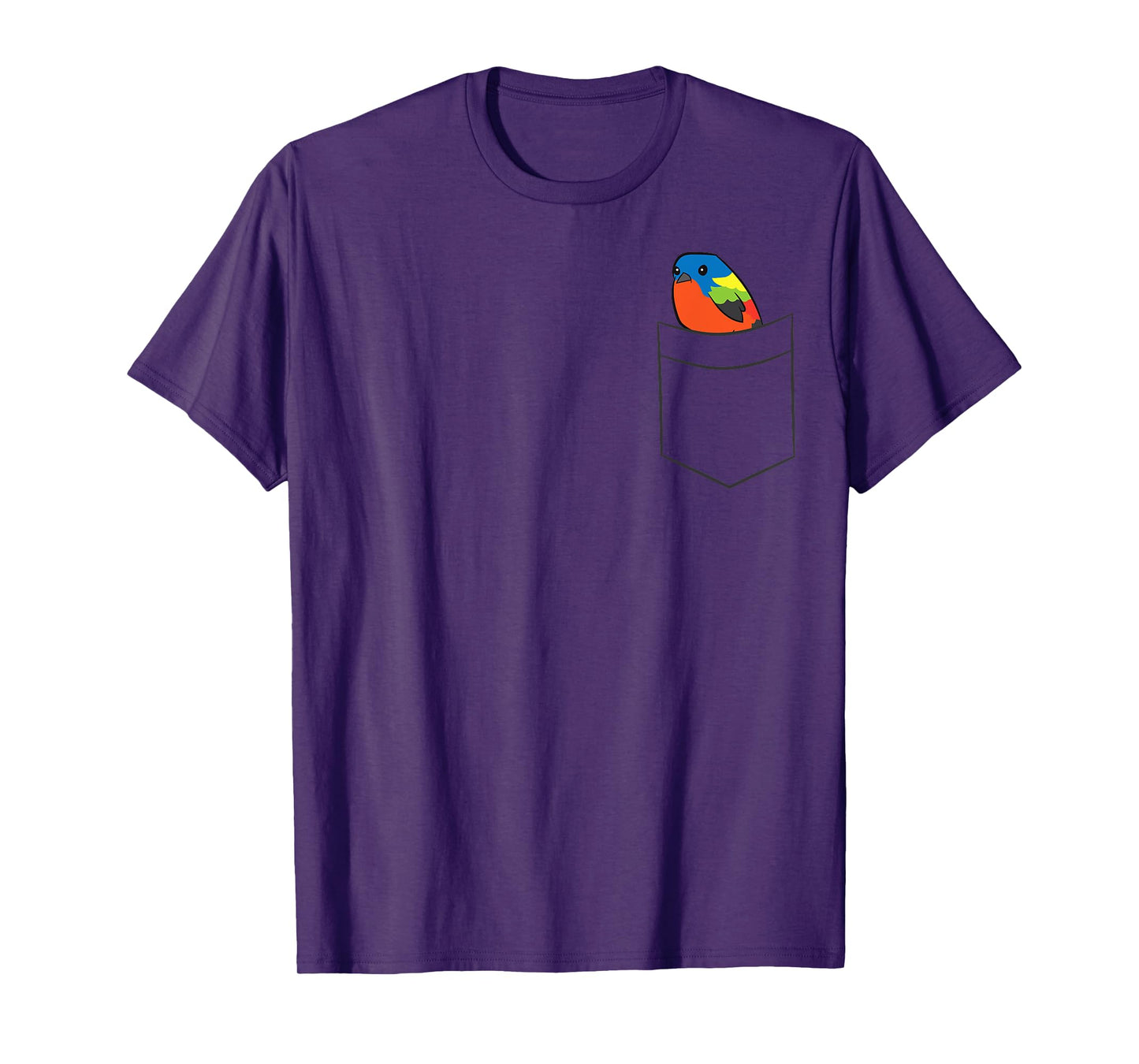 Painted Bunting Bird Cute Painted Bunting In a Pocket T-Shirt