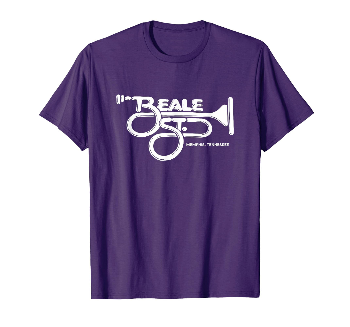 Beale Street Memphis Trumpet Graphic T-Shirt