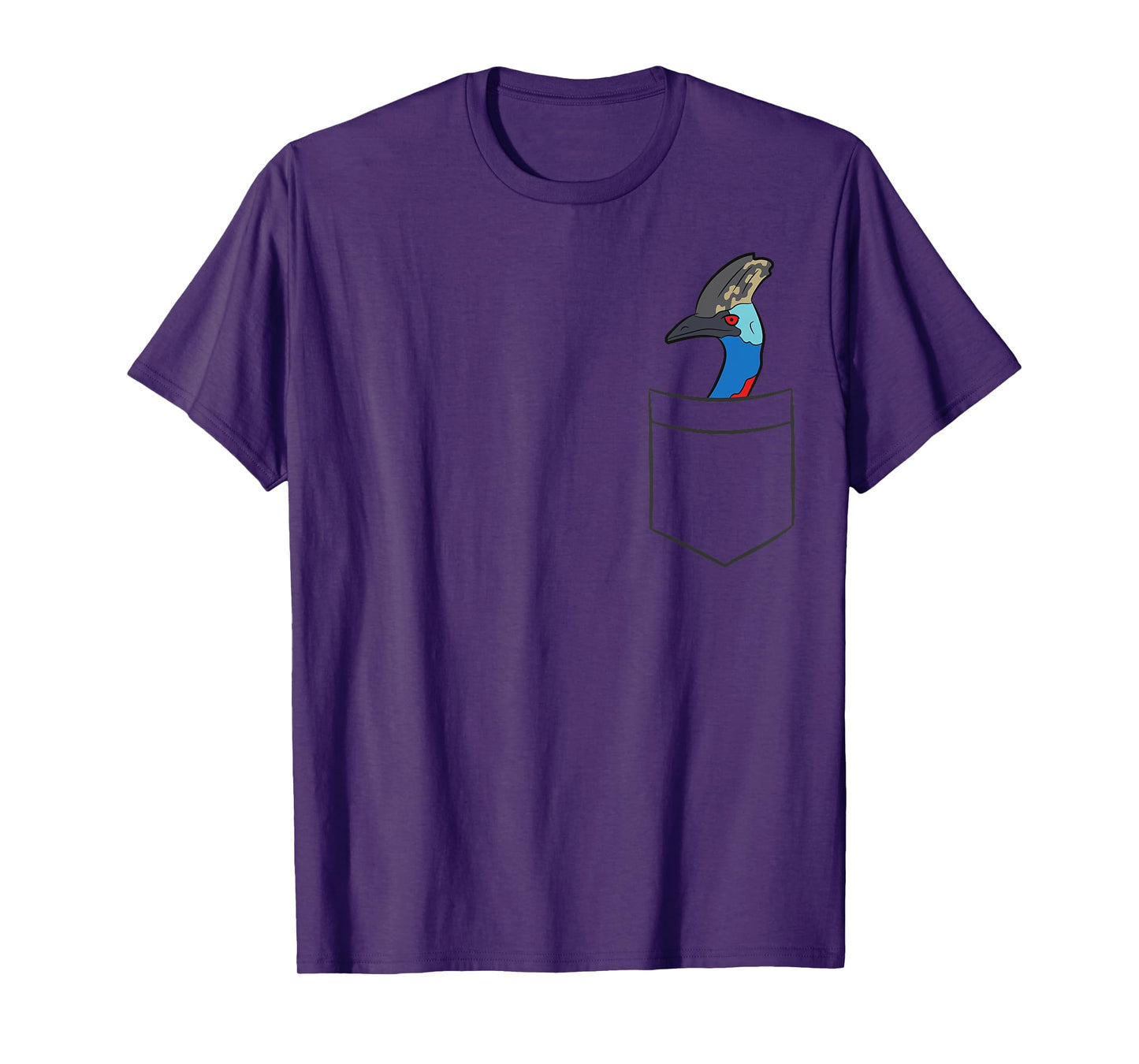 Cassowary In a Pocket Cute Pocket Cassowary Bird T-Shirt