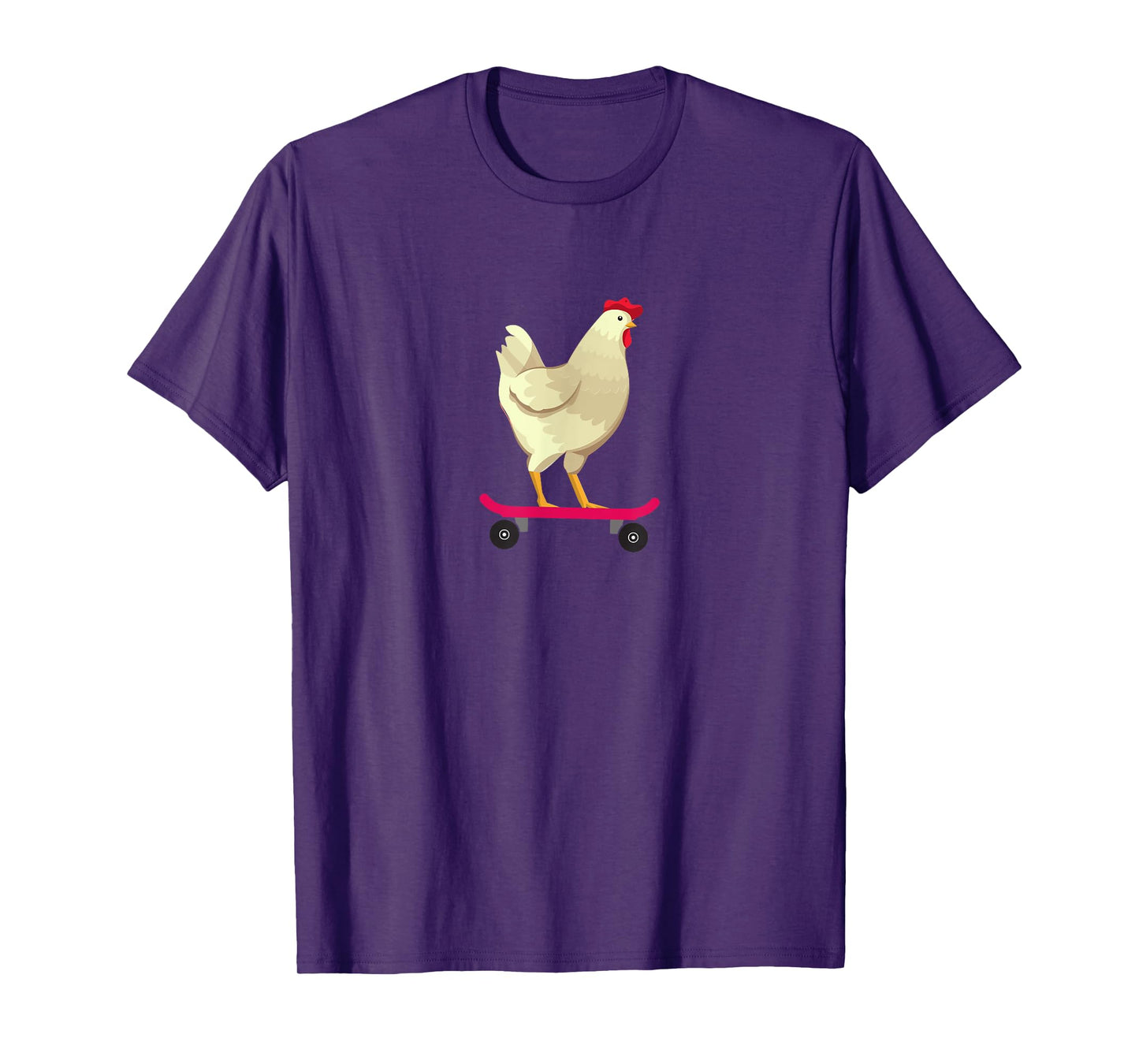 Funny Cute Skateboarding Chicken Animal Gift T-Shirt