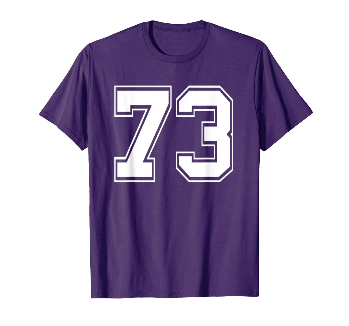 Number 73 TShirt Baseball Football Soccer Birthday T-Shirt