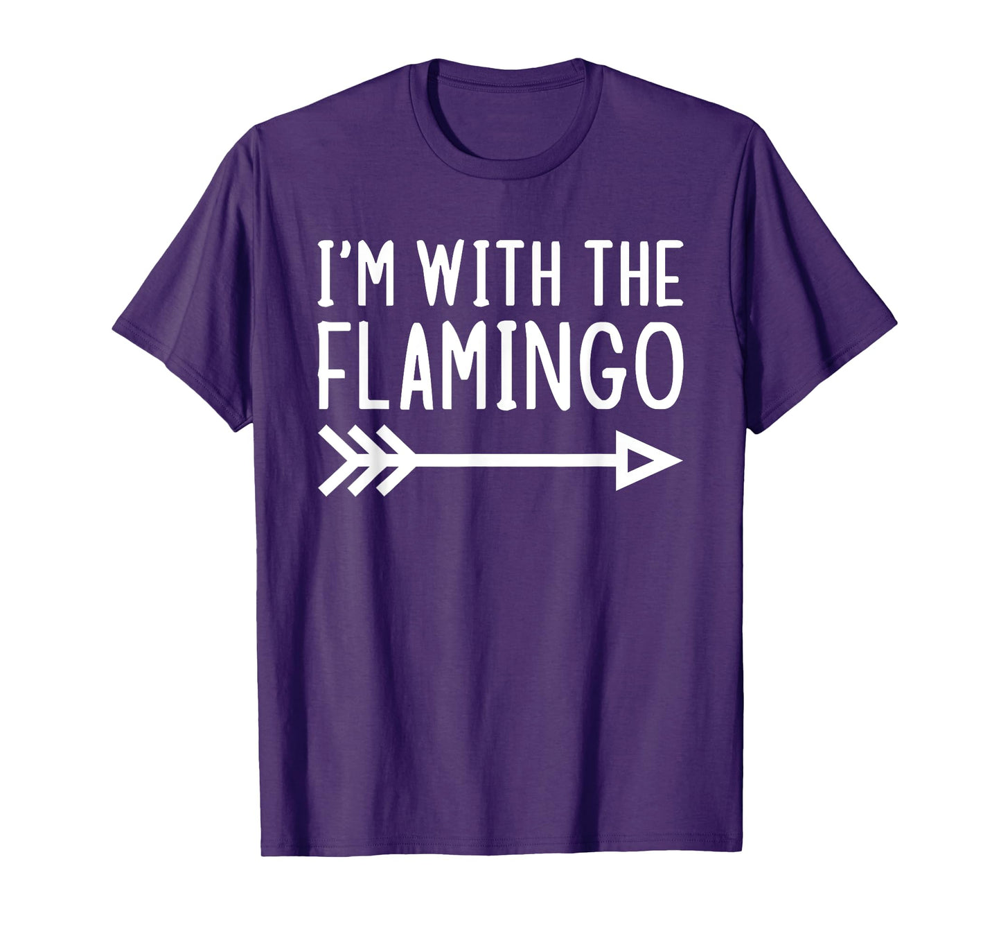 I'm With The Flamingo Funny Matching Lazy Halloween Costume T-Shirt