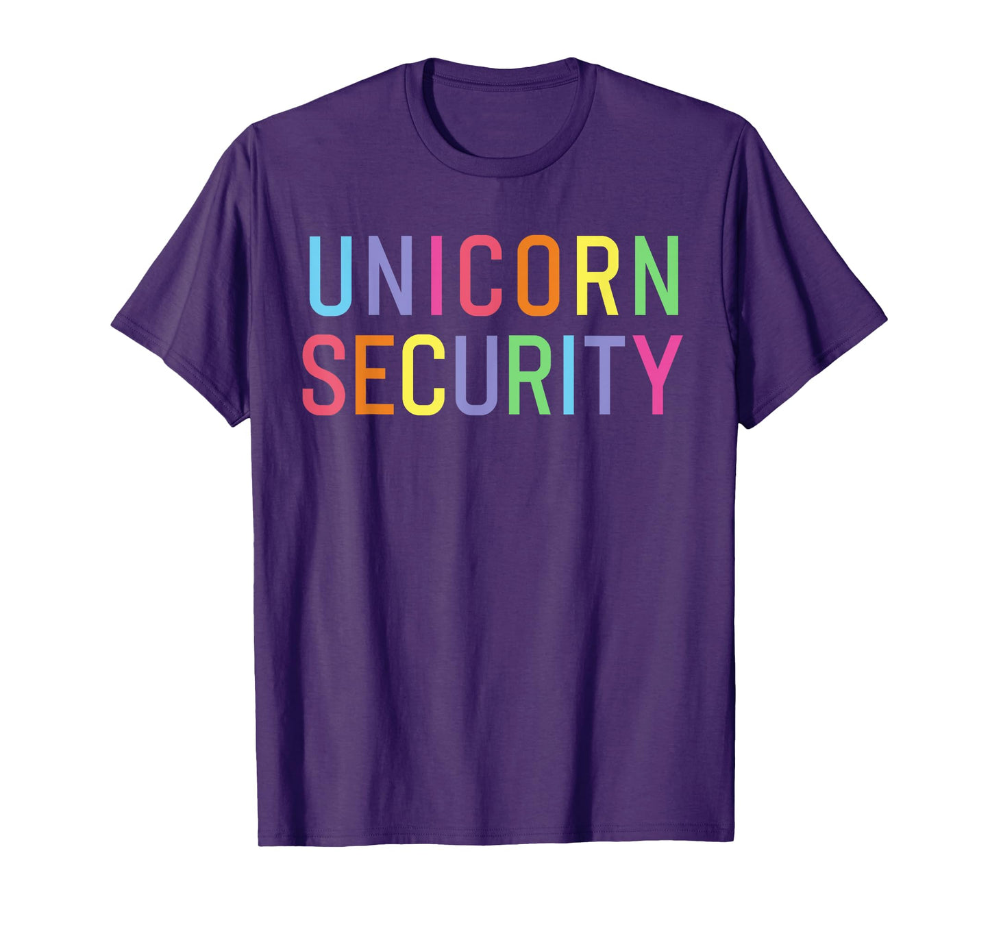 Unicorn Security Mom Daughter Dad Adult Themed Party Family T-Shirt