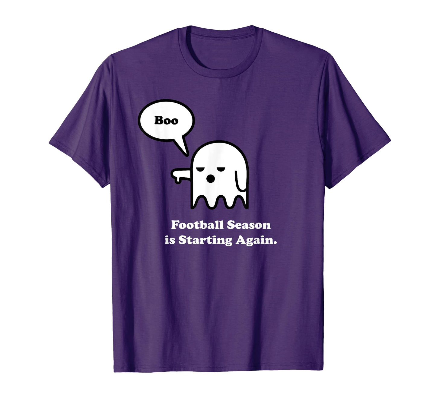 I Hate Football Shirt, Funny Halloween Ghost Boo T-Shirt