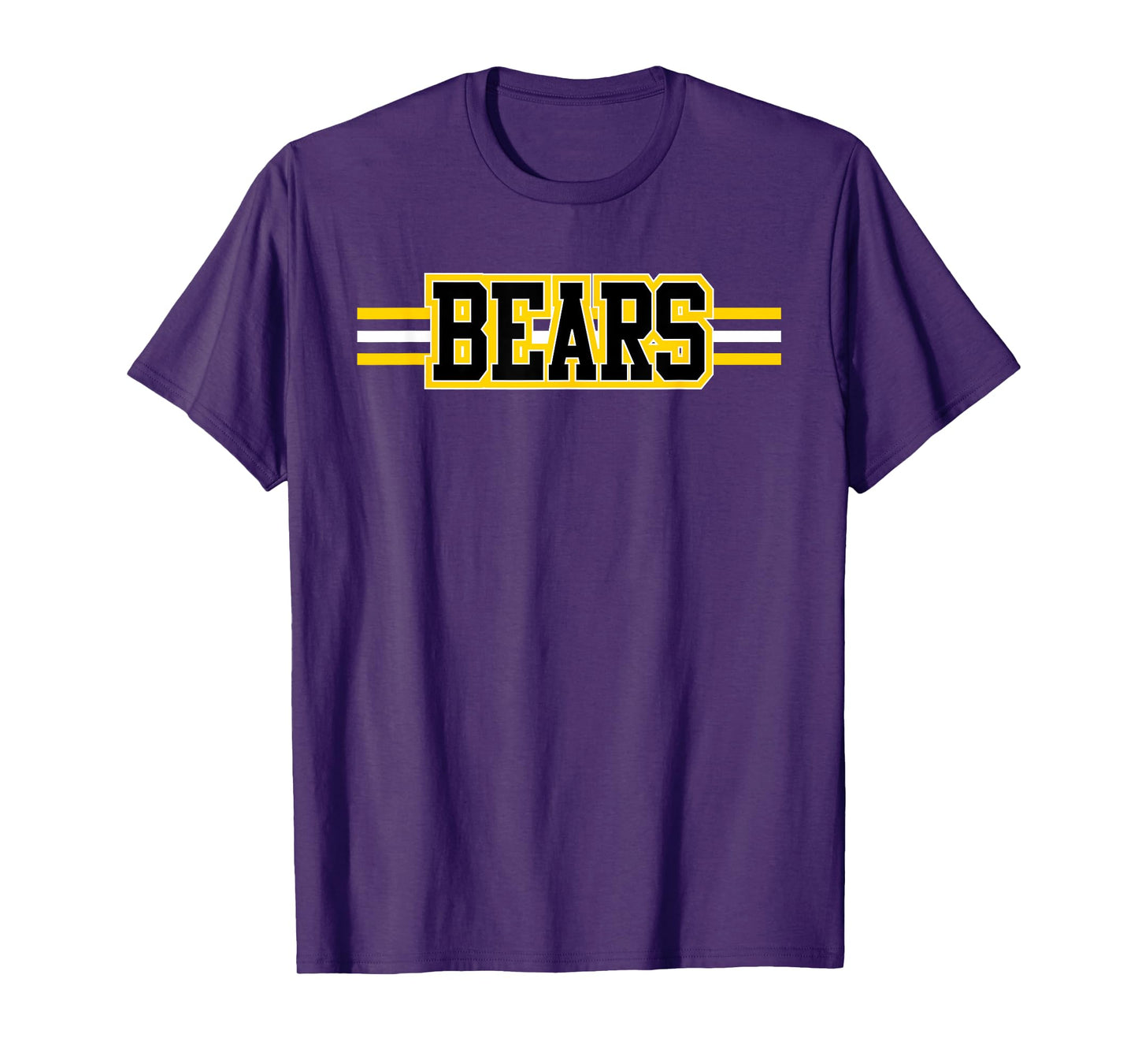 Bears School Spirit Mascot Bear Pride Yellow Bears Teacher T-Shirt