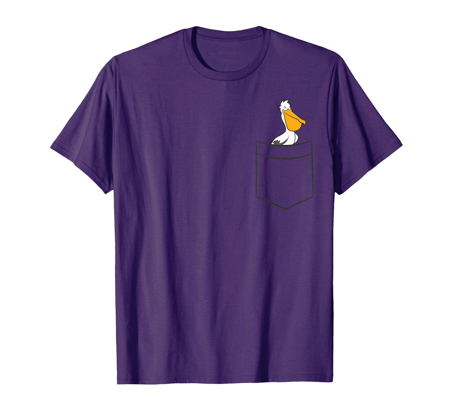 Pelican In The Pocket Cute Pocket Pelican Bird T-Shirt