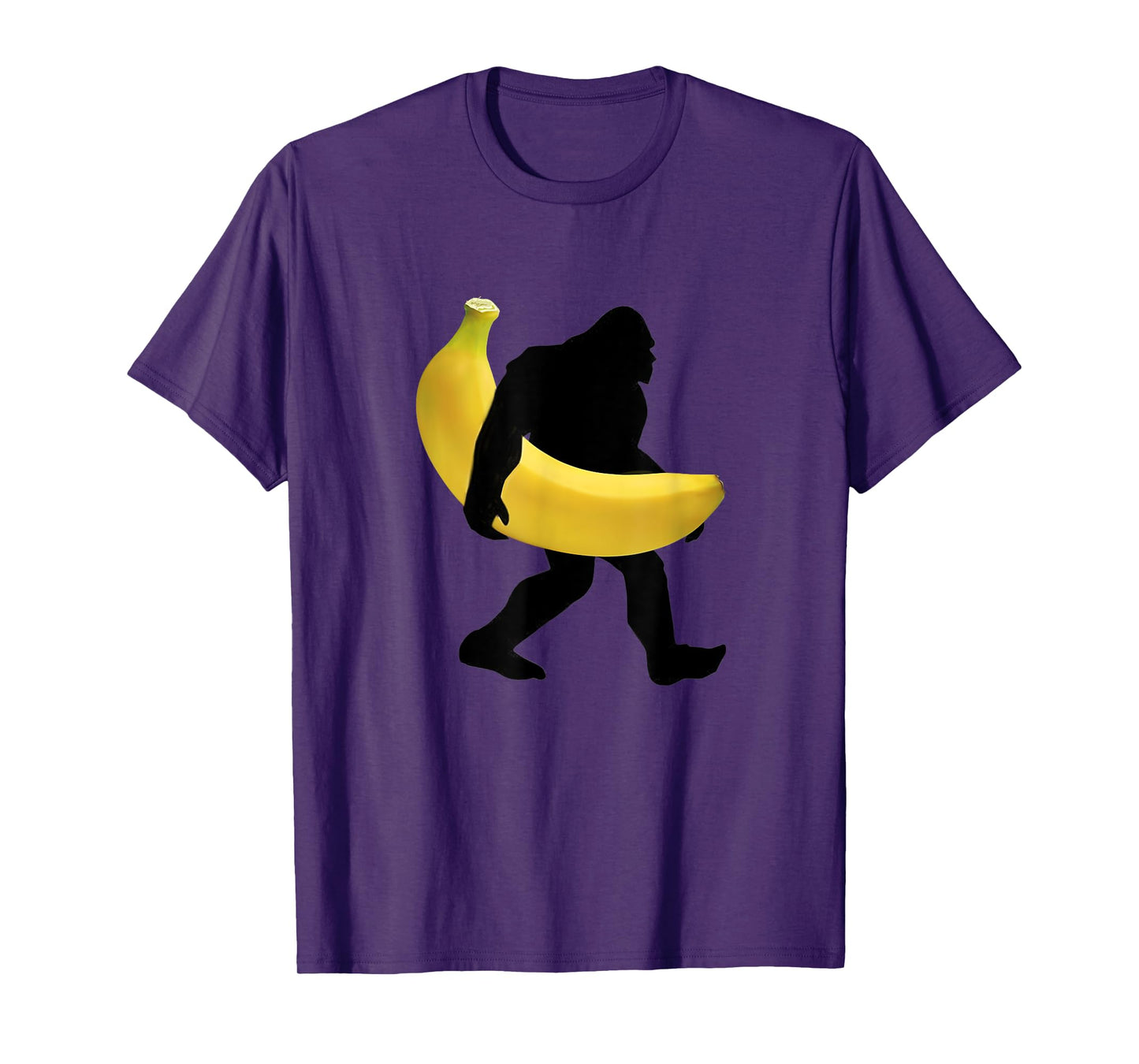 Bigfoot Carrying Banana Fruit Shirt Vegan SasQuatch Gorilla T-Shirt