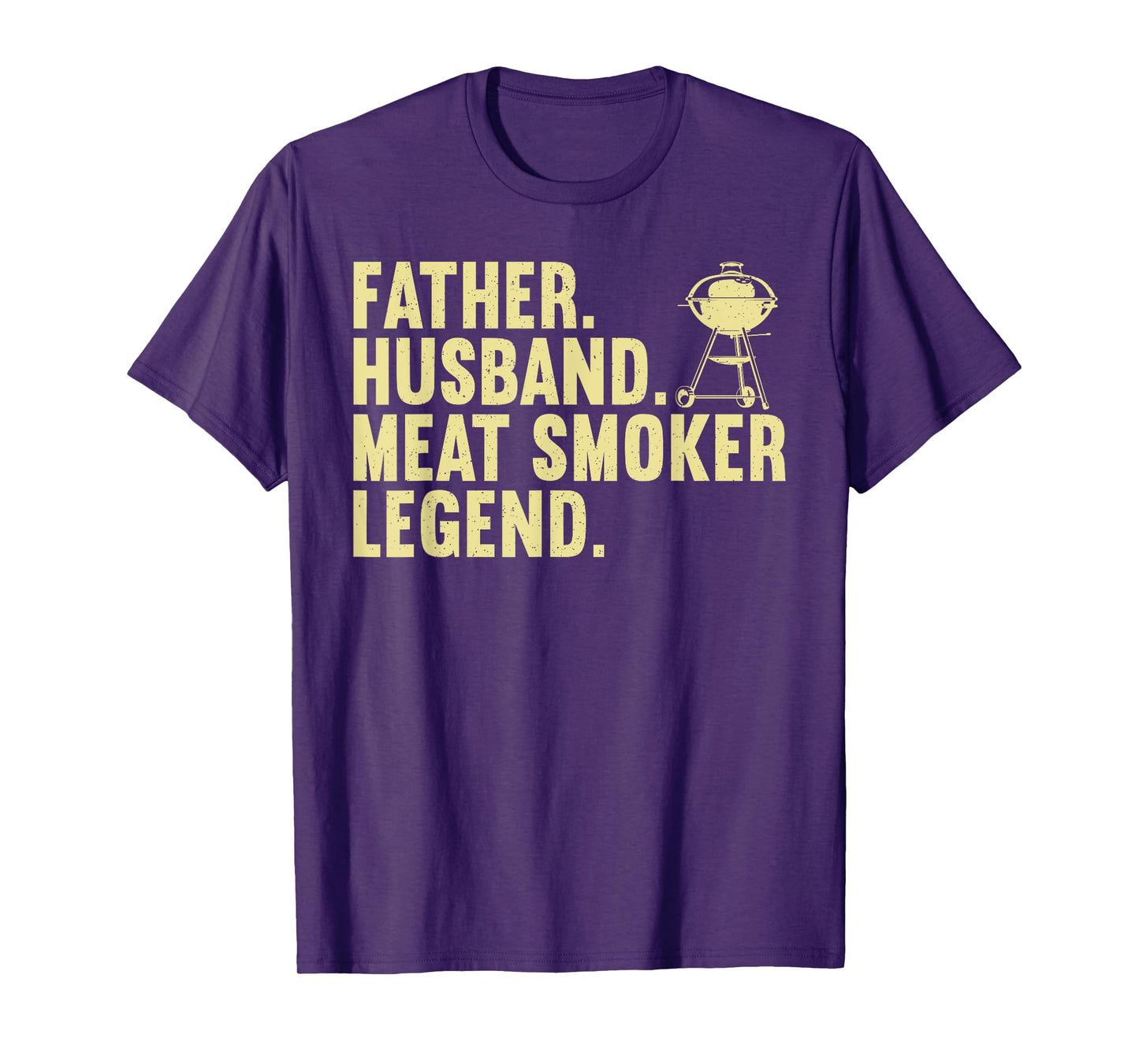 Cool Meat Smoking Art For Father Husband BBQ Meat Griller T-Shirt