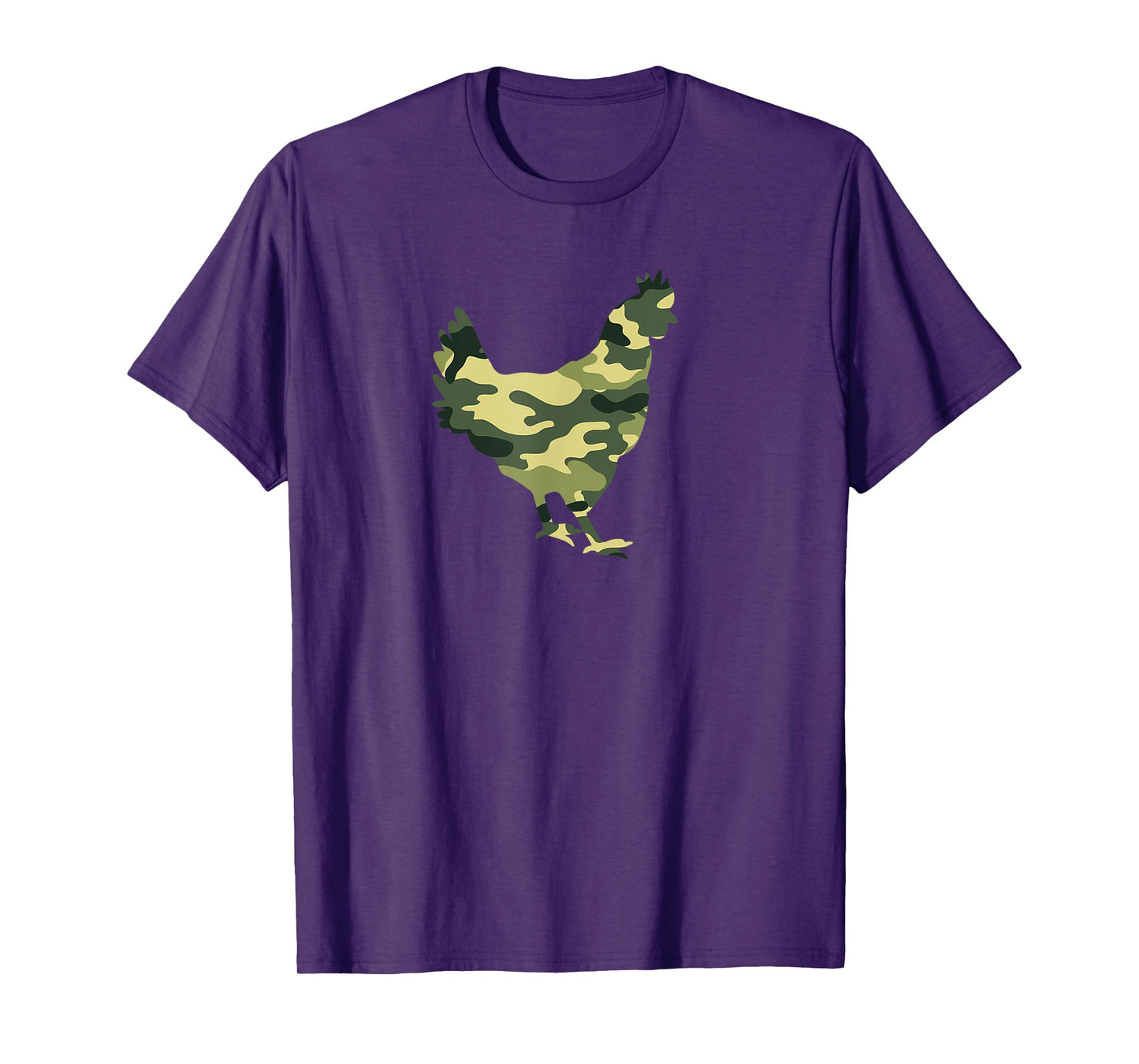 Camo Chicken Funny Camouflage Pattern Army Military Colors T-Shirt