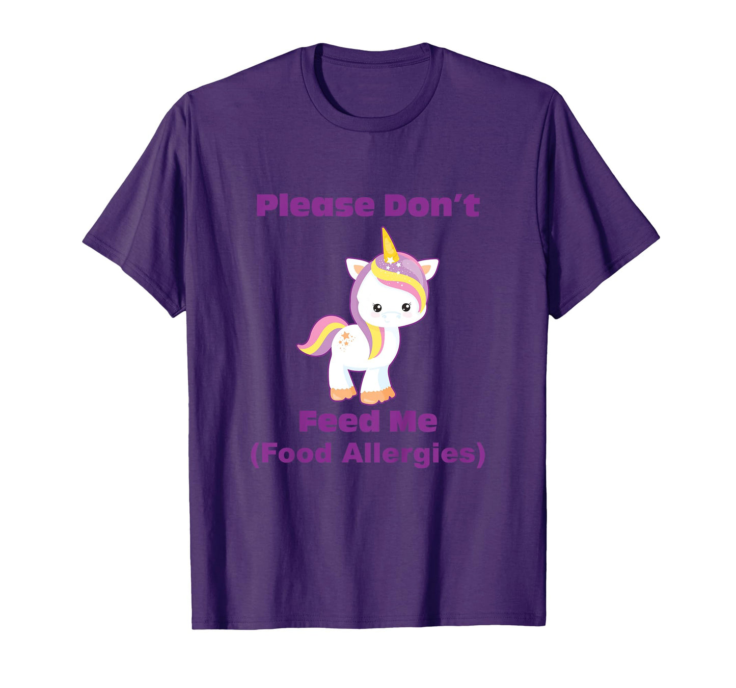 Food Allergy Toddler Kids with Cute Unicorn T-Shirt