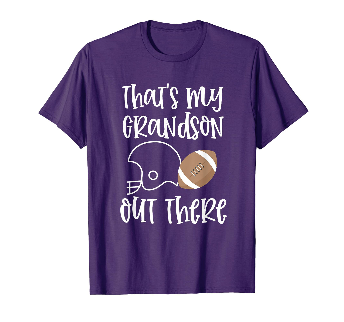 Proud Football Grandma Gift That's My Grandson Out There T-Shirt
