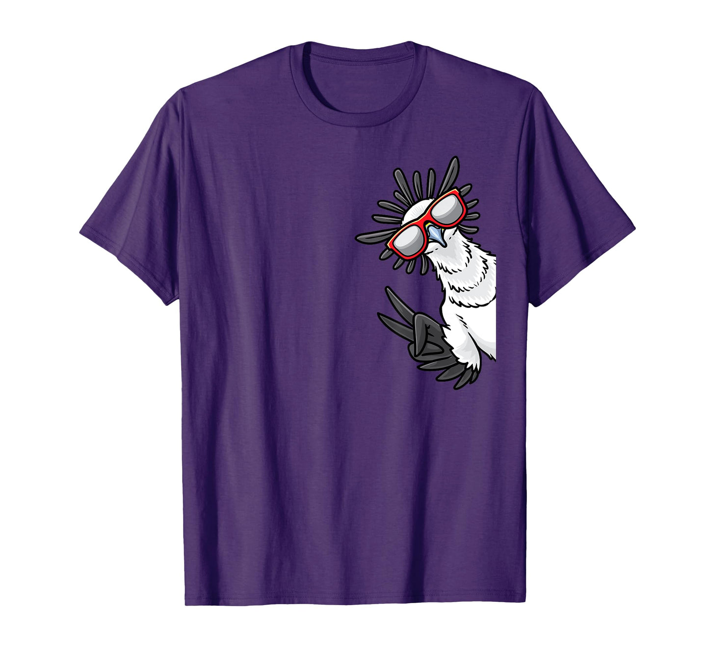 Secretary Bird From Side Secretarybird With Sunglasses T-Shirt
